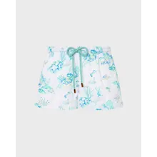 Vilebrequin - Coral Reef Stretch-badeshorts Mit Stickerei Für Damen – Limitierte Serie - Shorty - Fiona - Weiss - Größe XL Vilebrequin - Coral Reef Stretch-badeshorts Mit Stickerei Für Damen – Limitierte Serie - Shorty - Fiona - Weiss - Größe XL