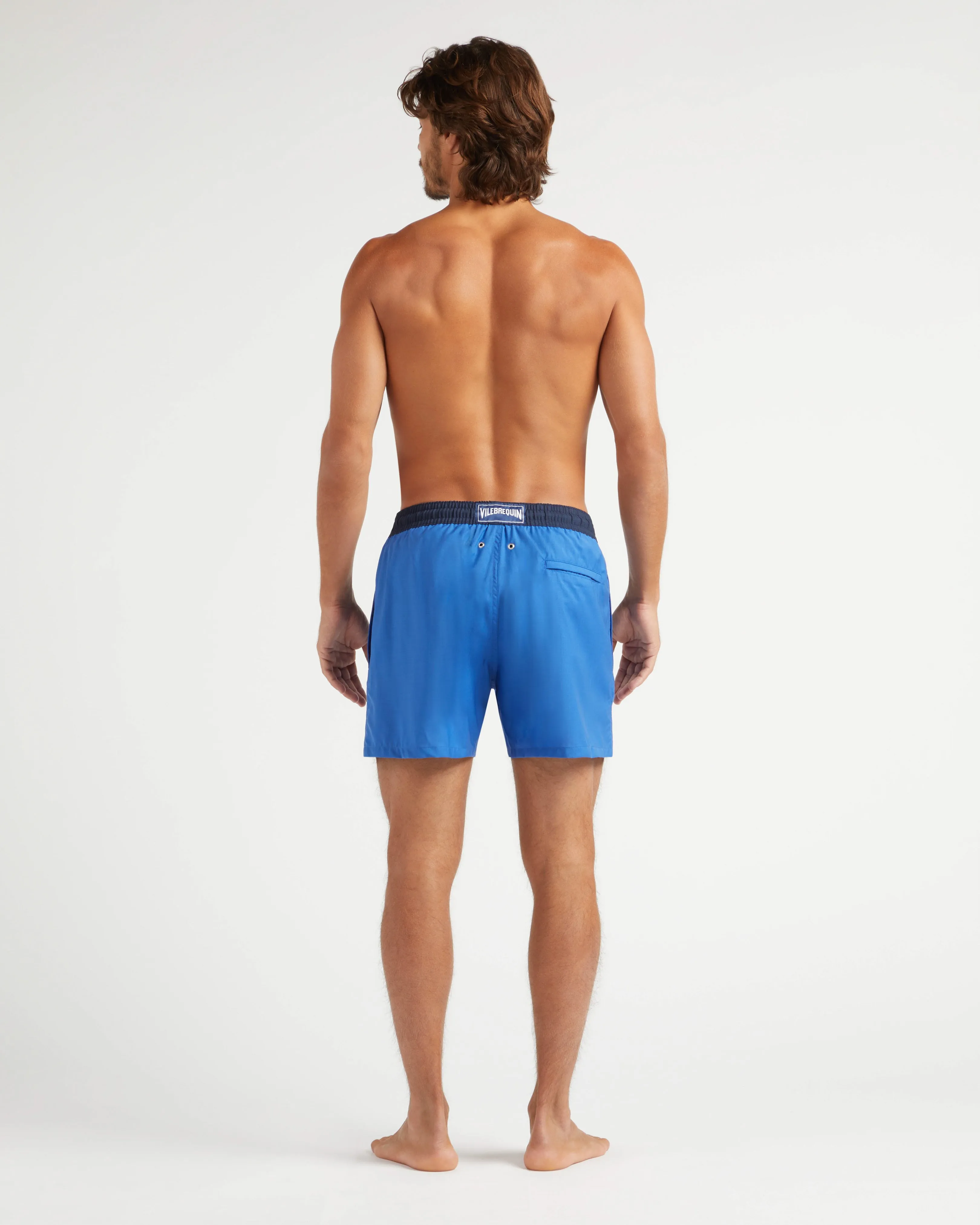 Vilebrequin - Zweifarbige Badeshorts Aus Merinowolle Für Herren - Bademode - Magnus - Blau - Größe S – Bild 4