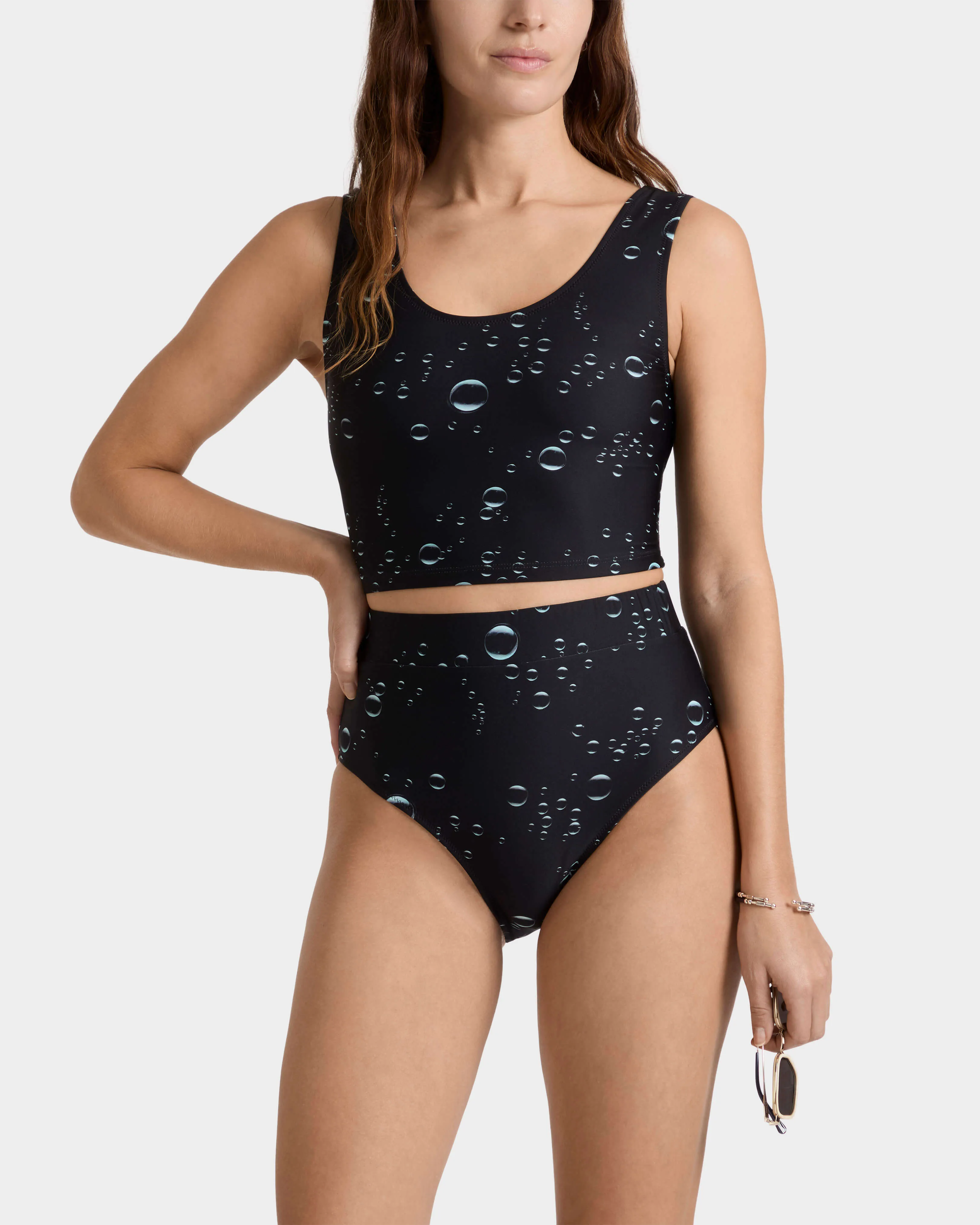 Vilebrequin - Bubble 3d Tankini-oberteil Für Damen - Rashguard - Frost - Schwarz - Größe S – Bild 3