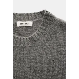 Soft Goat - Herren - Cashmere Rundhalspullover grau
