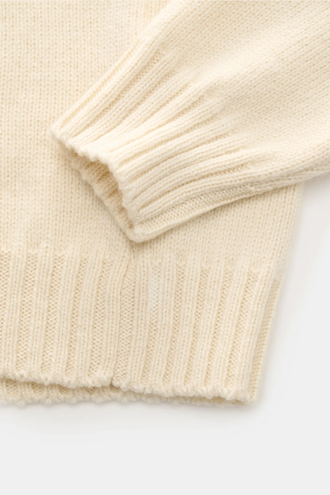 Fedeli - Herren - V-Neck Pullover creme – Bild 3