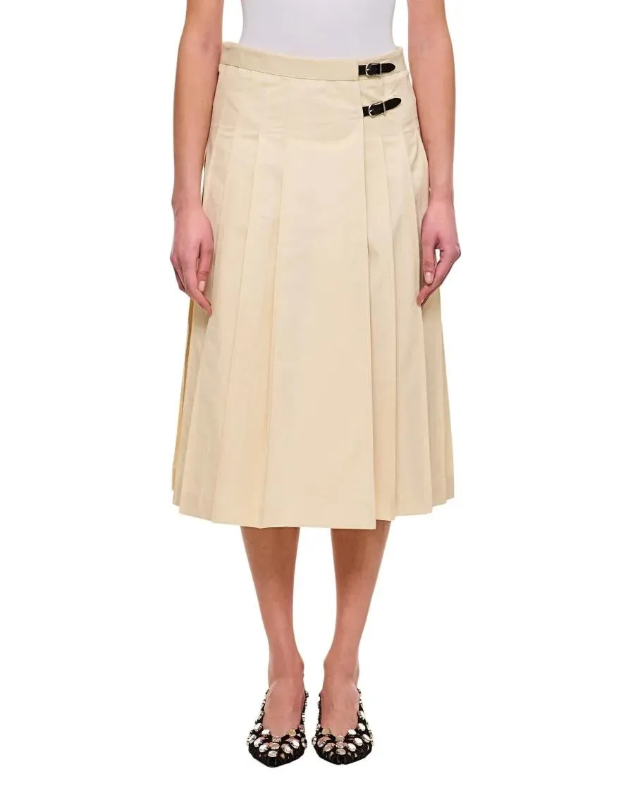 Durazzi Milano - Pleated Midi Kilt Skirt - Größe 44 - beige Durazzi Milano - Pleated Midi Kilt Skirt - Größe 44 - beige