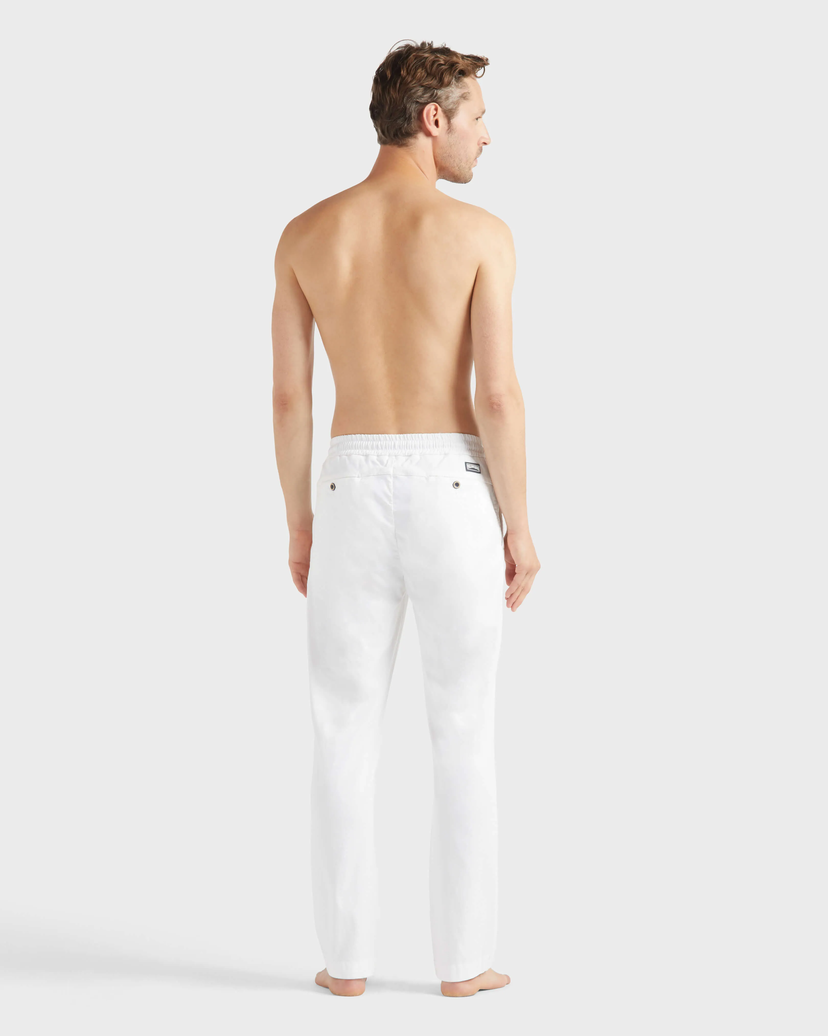 Vilebrequin - Hose Aus Tencel-satin Mit Elastischem Bund Für Herren - Jeanshose - Clemence - Weiss - Größe 42 – Bild 4