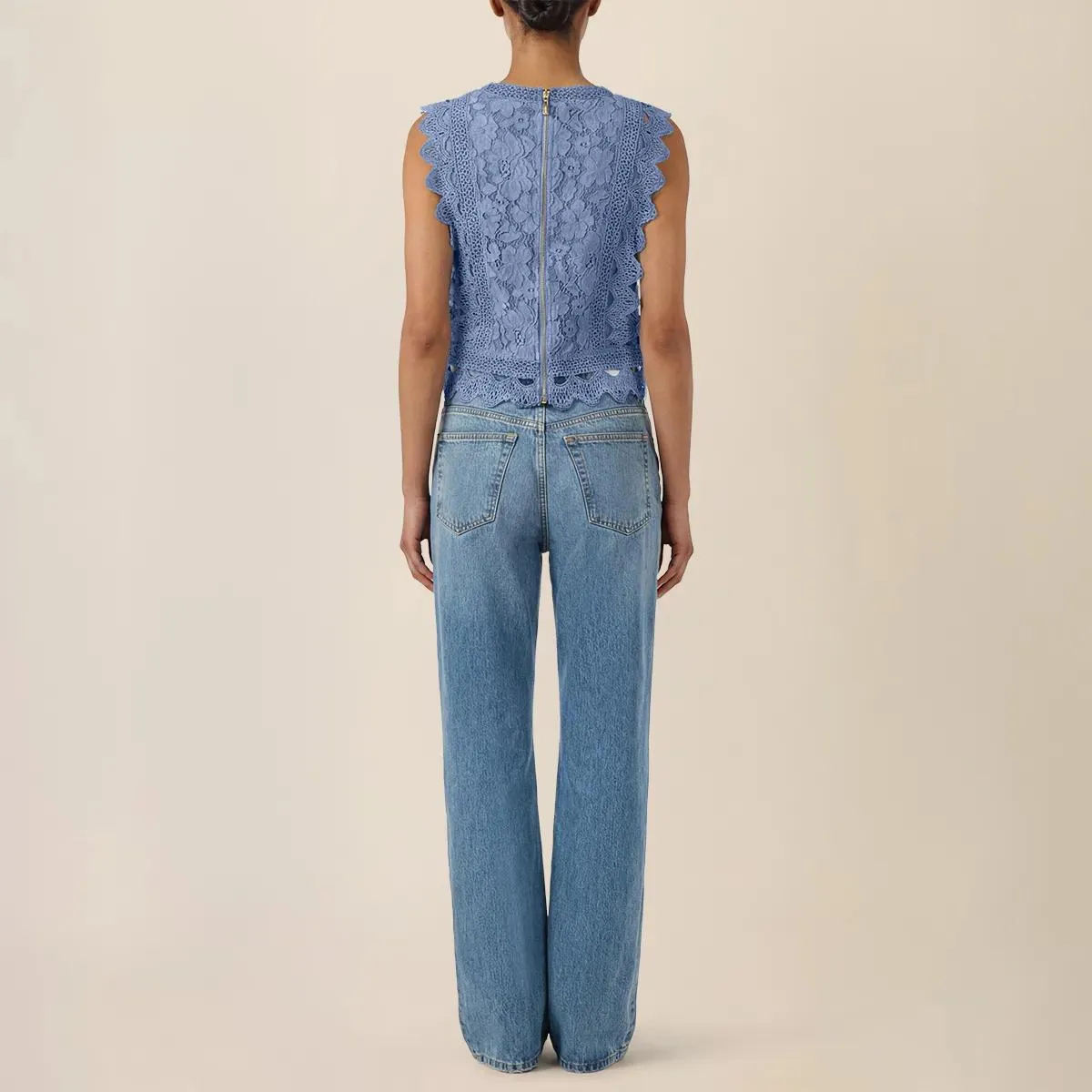 Apart - Spitzentop - Größe 34 - blau – Bild 2