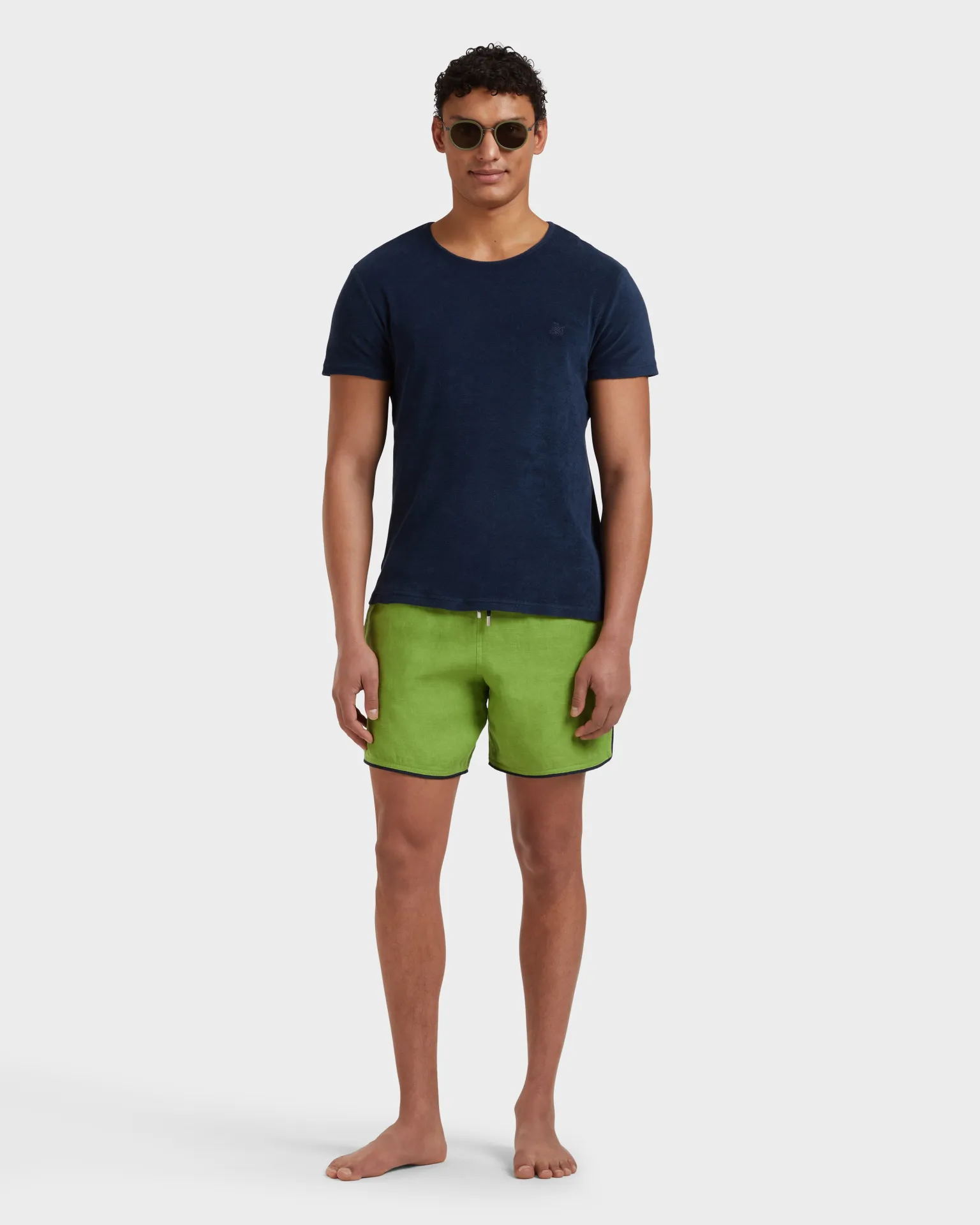 Vilebrequin - Solid Badeshorts Aus Leinen Für Herren - Bademode - Mallorca - Grün - Größe XXL – Bild 6