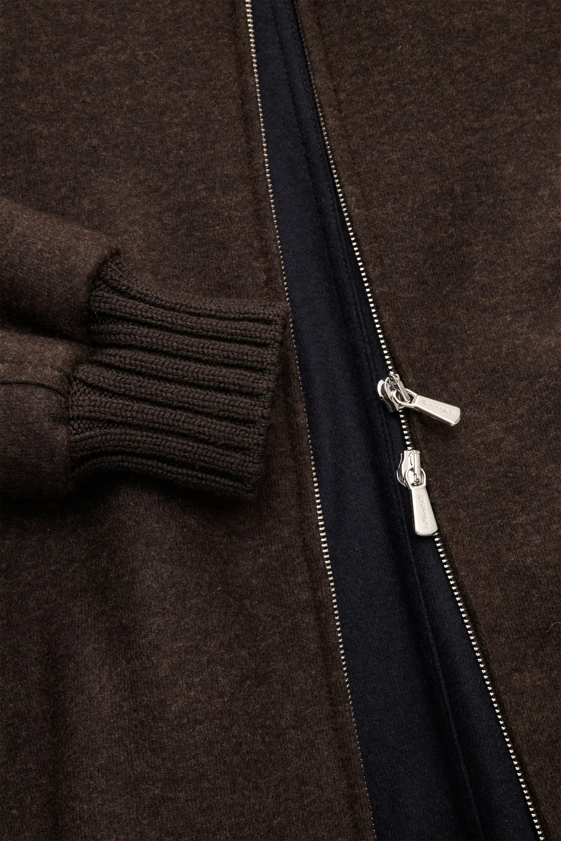 Mandelli - Herren - Jersey-Blouson dunkelbraun – Bild 4