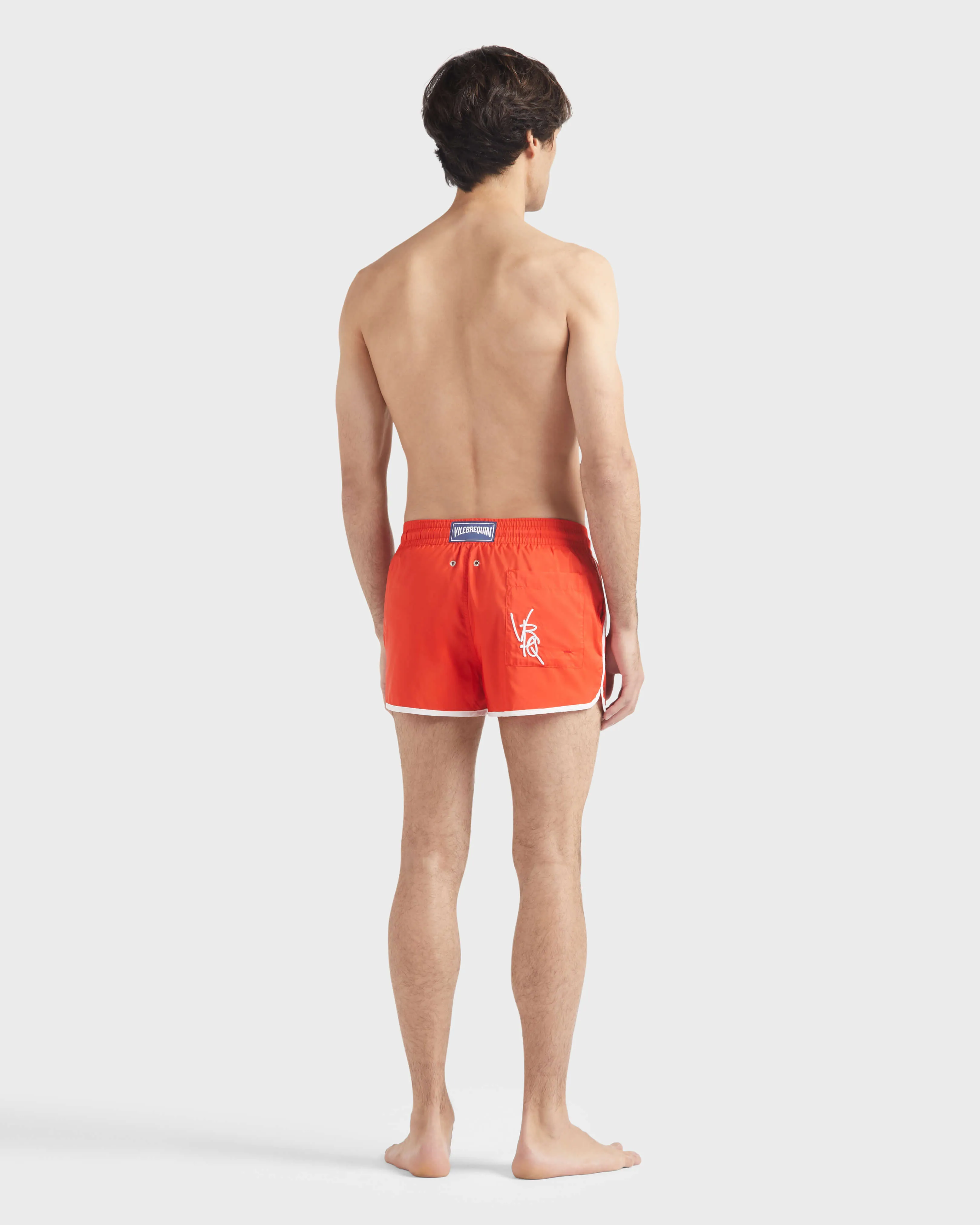 Vilebrequin - Ultraleichte Kurze Vbq Line Badeshorts Für Herren - Bademode - Meno - Rot - Größe XXL – Bild 4