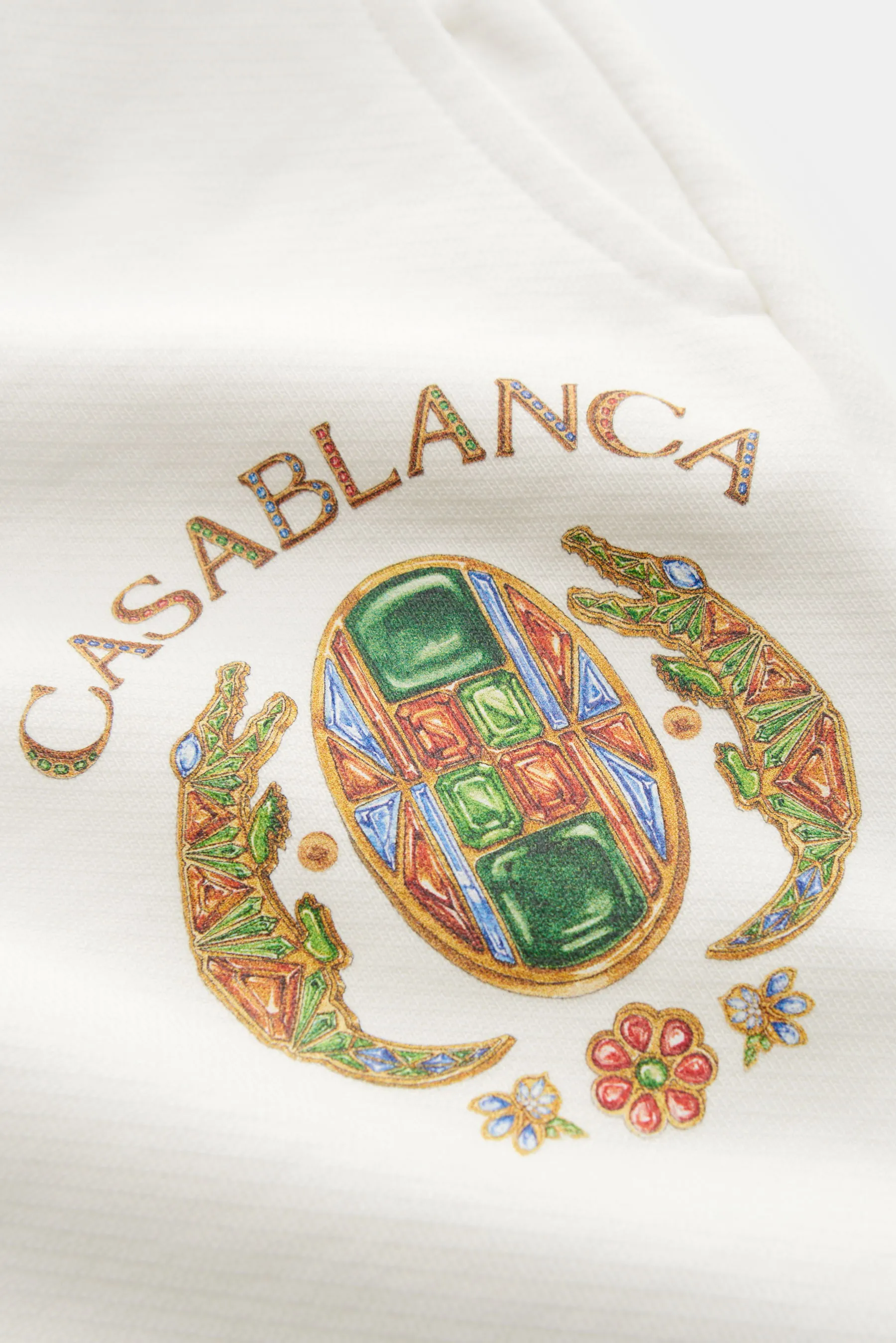 Casablanca - Herren - Sweathose 'Joyaux D'Afrique' offwhite – Bild 2