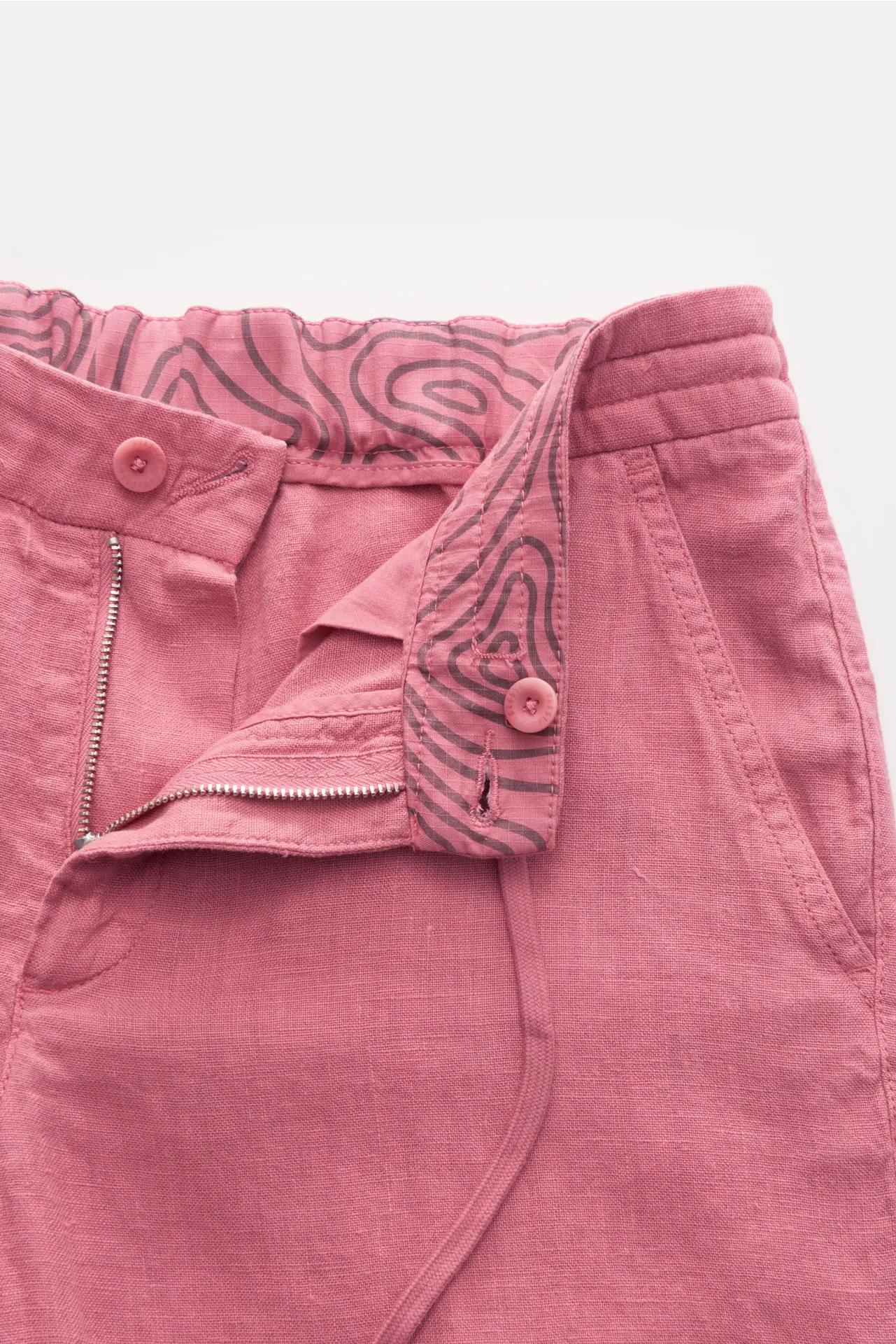 04651/ A trip in a bag - Herren - Leinen-Bermudas 'Linen Bermuda' hellrot – Bild 4