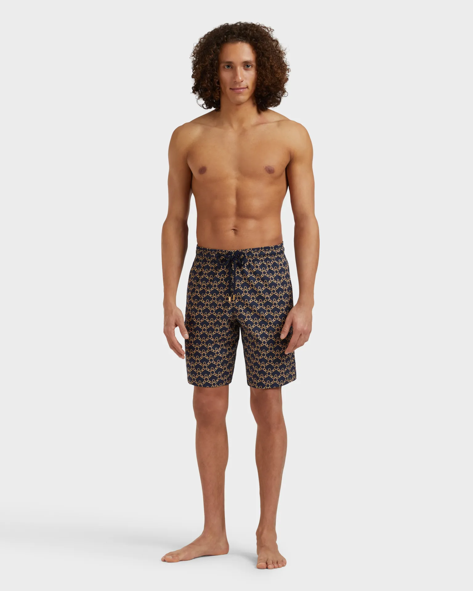 Vilebrequin - Lange Turtles Chain Stretch-badeshorts Für Herren - Bademode - Okorise - Blau - Größe L – Bild 3