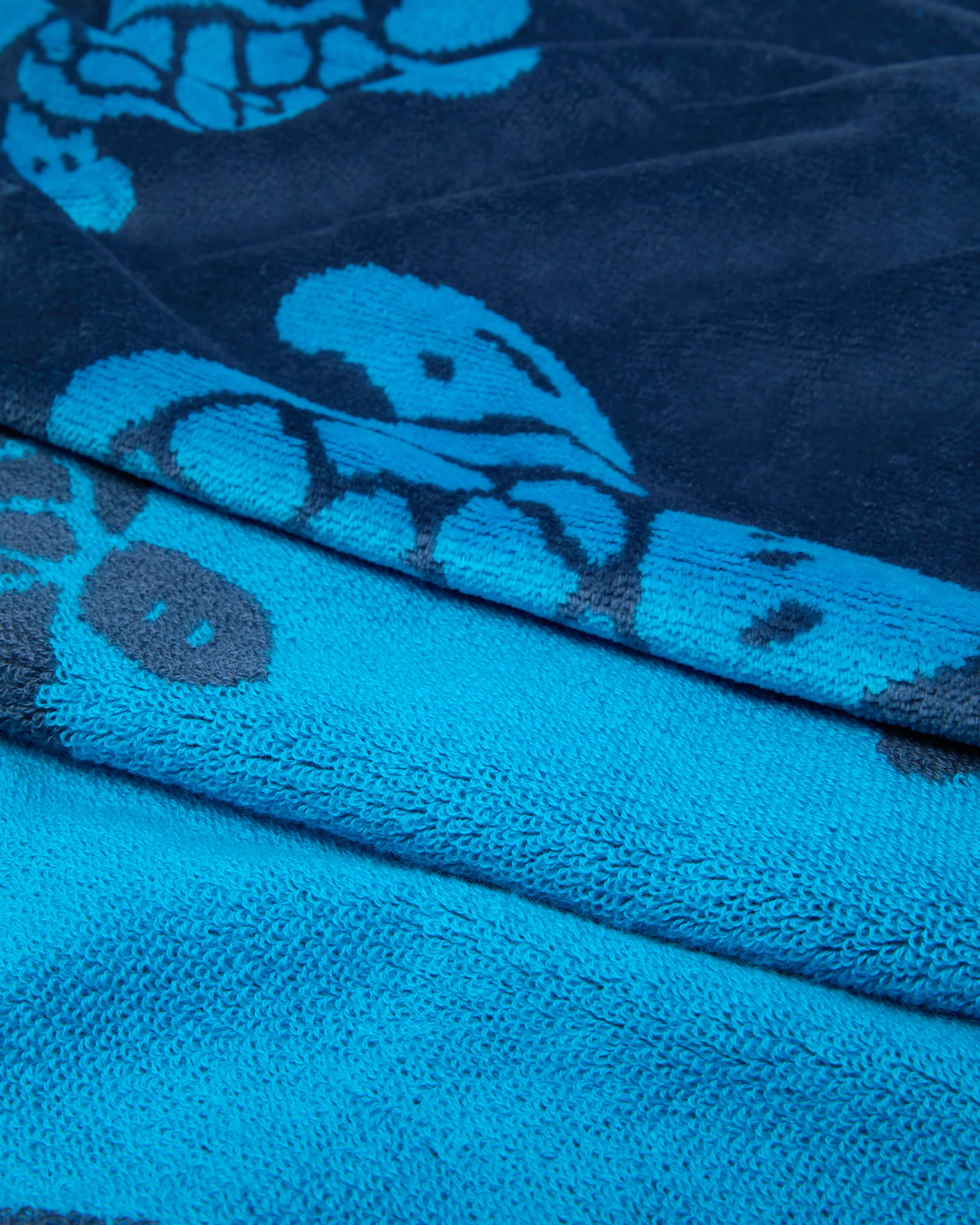Vilebrequin - Ronde Des Tortues Jacquard Strandtuch Aus Bio-baumwolle Für Herren - Strandtuch - Sand - Blau - Größe OSFA – Bild 4