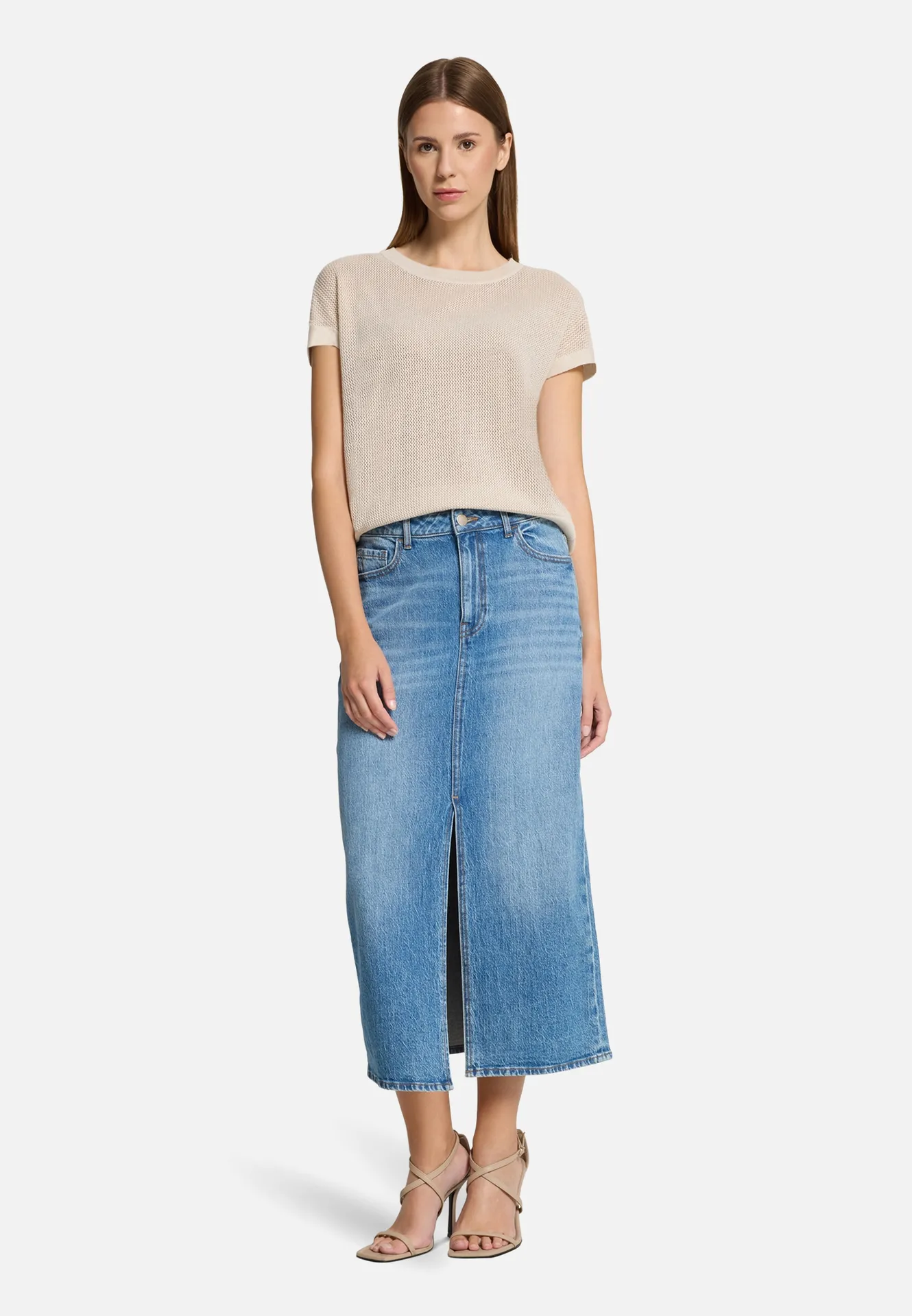 Lochstrick-Pullover ohne Arm – Bild 2