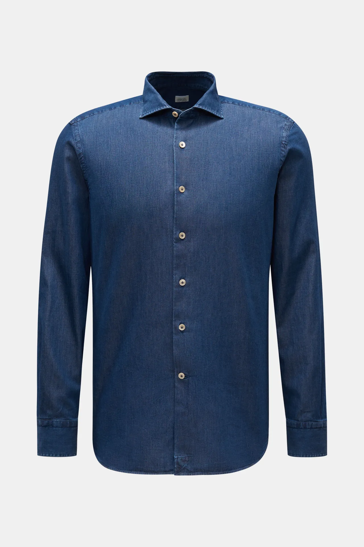 Gherardi - Herren - Chambray-Hemd Haifisch-Kragen dunkelblau Gherardi - Herren - Chambray-Hemd Haifisch-Kragen dunkelblau