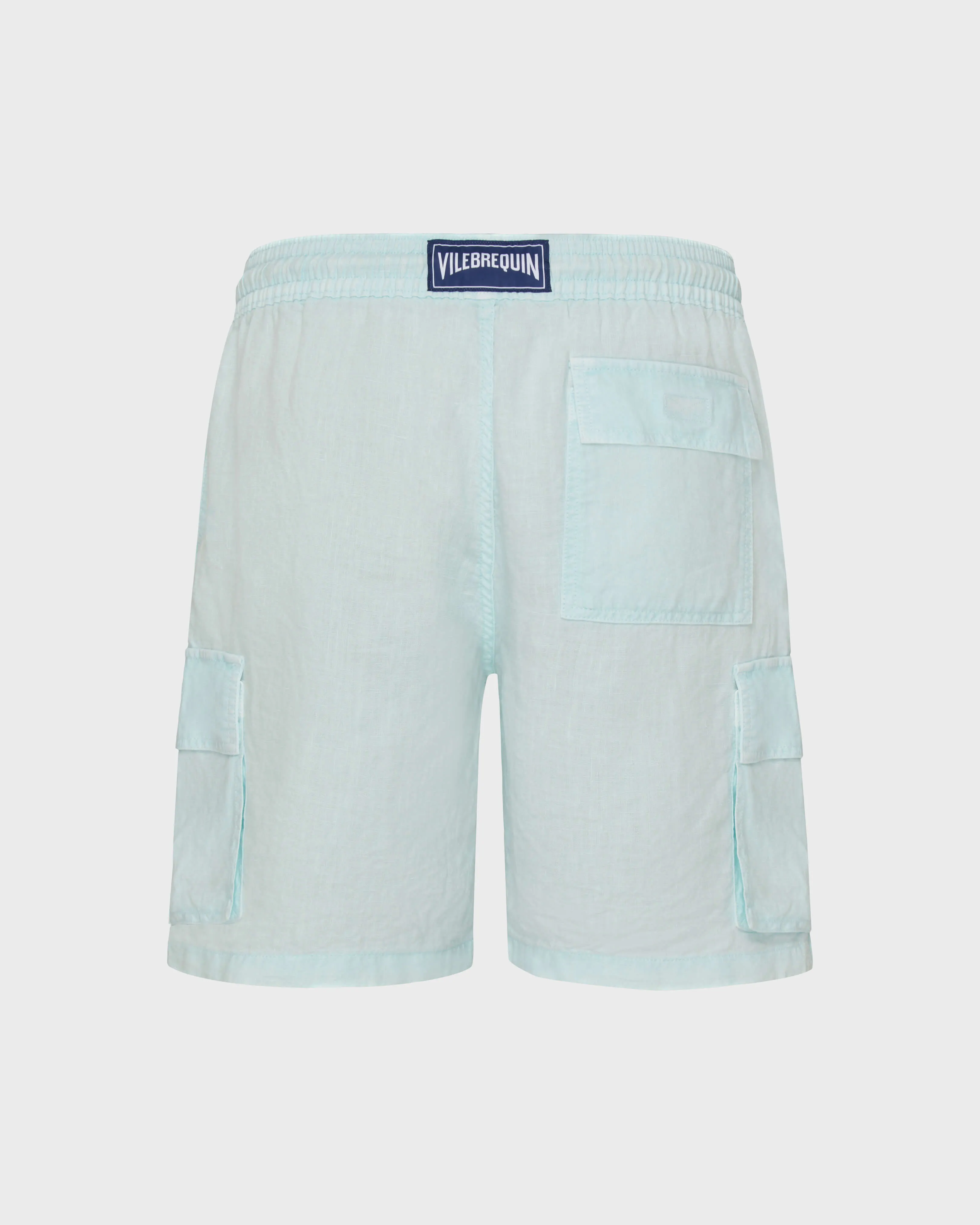 Vilebrequin - Natural Dye Leinen-bermudashorts Mit Cargotaschen Für Herren - Bermuda - Baie - Blau - Größe S – Bild 2