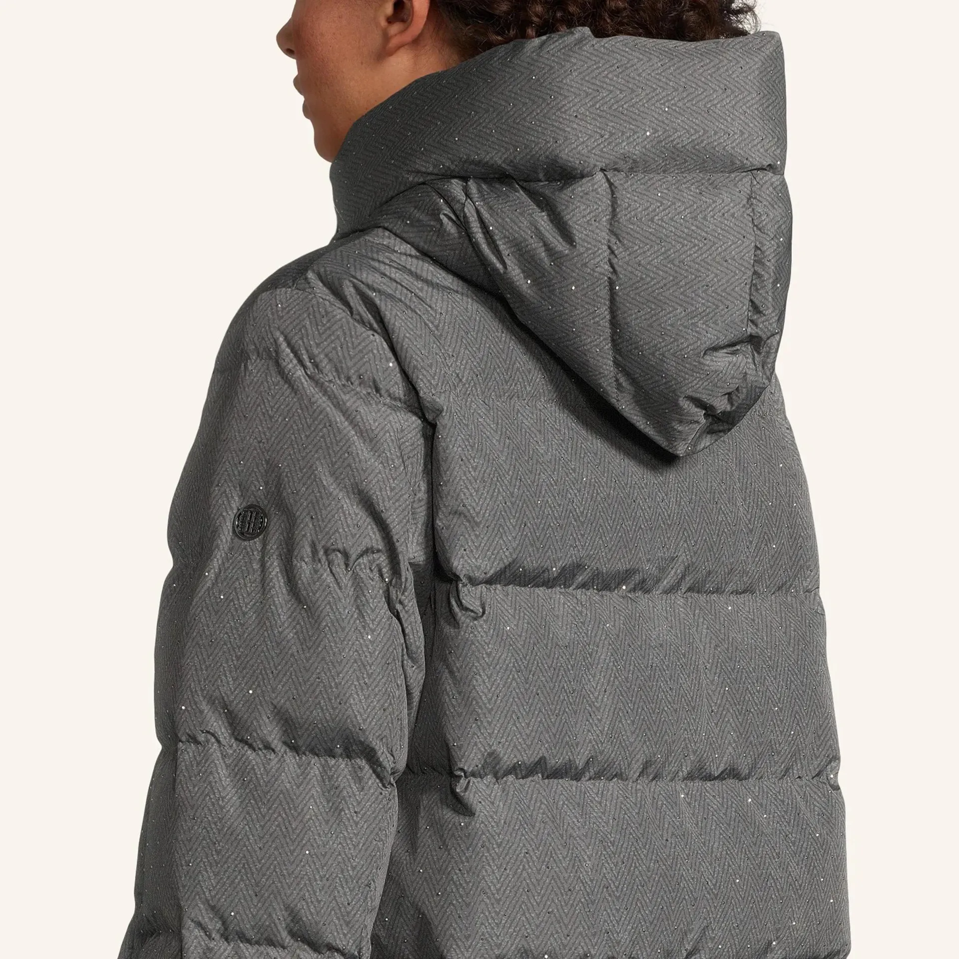 Blonde No8 - Steppjacke METZ mit Schmucksteinen - Größe 40 DAMEN - grau – Bild 2