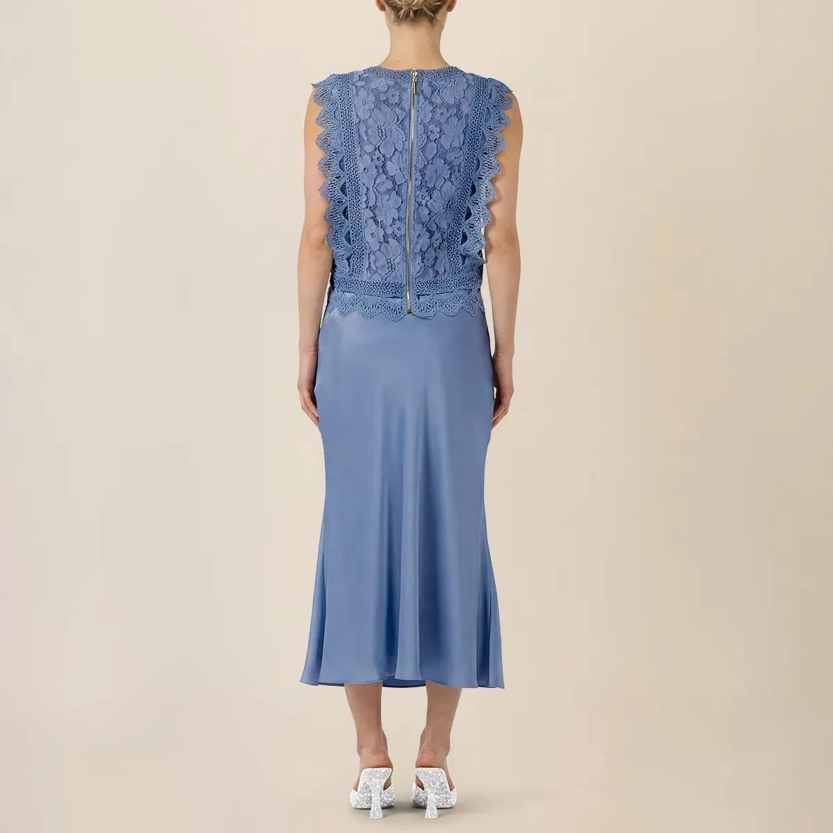 Apart - Satinrock - Größe 44 - blau – Bild 2