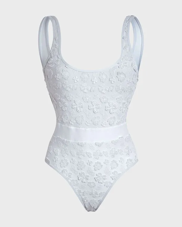 Vilebrequin - Badeanzug Mit Blumenstickerei Für Damen - Bademode - Fashion - Weiss - Größe L Vilebrequin - Badeanzug Mit Blumenstickerei Für Damen - Bademode - Fashion - Weiss - Größe L