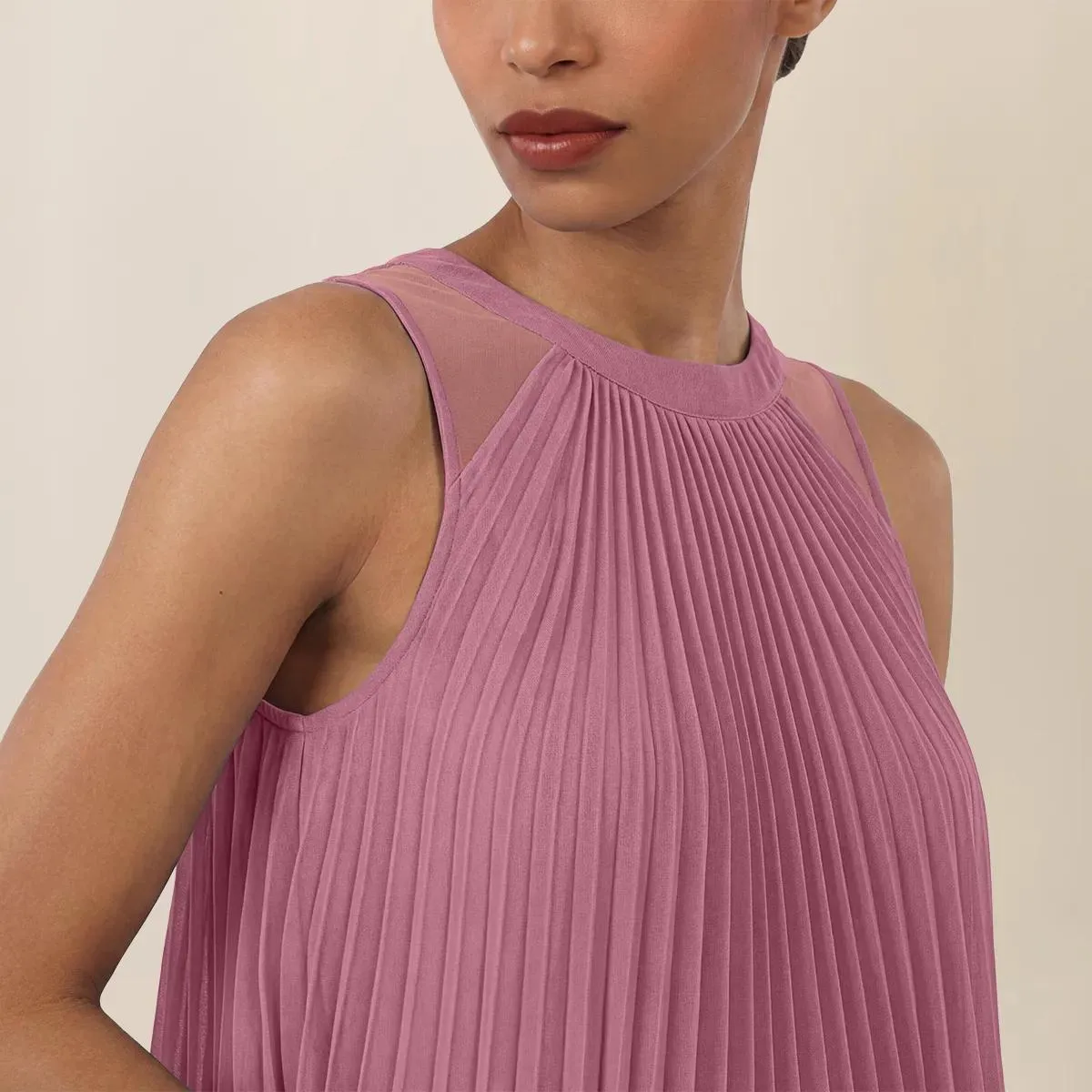 Apart - Langes Chiffonkleid - Größe 36 - rosa – Bild 3