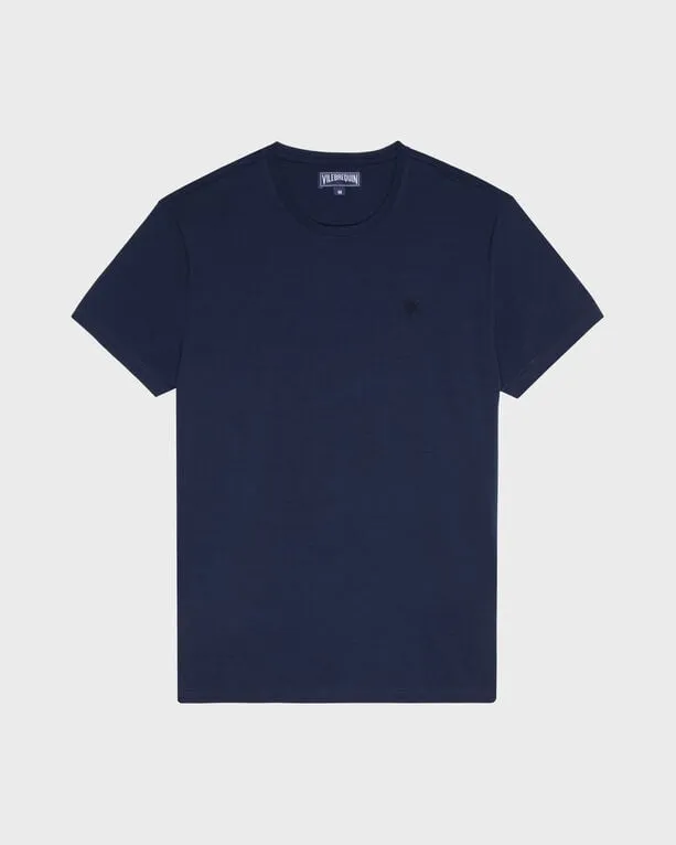 Vilebrequin - Solid Woll-t-shirt Für Herren - T-shirt - Thom - Blau - Größe L Vilebrequin - Solid Woll-t-shirt Für Herren - T-shirt - Thom - Blau - Größe L