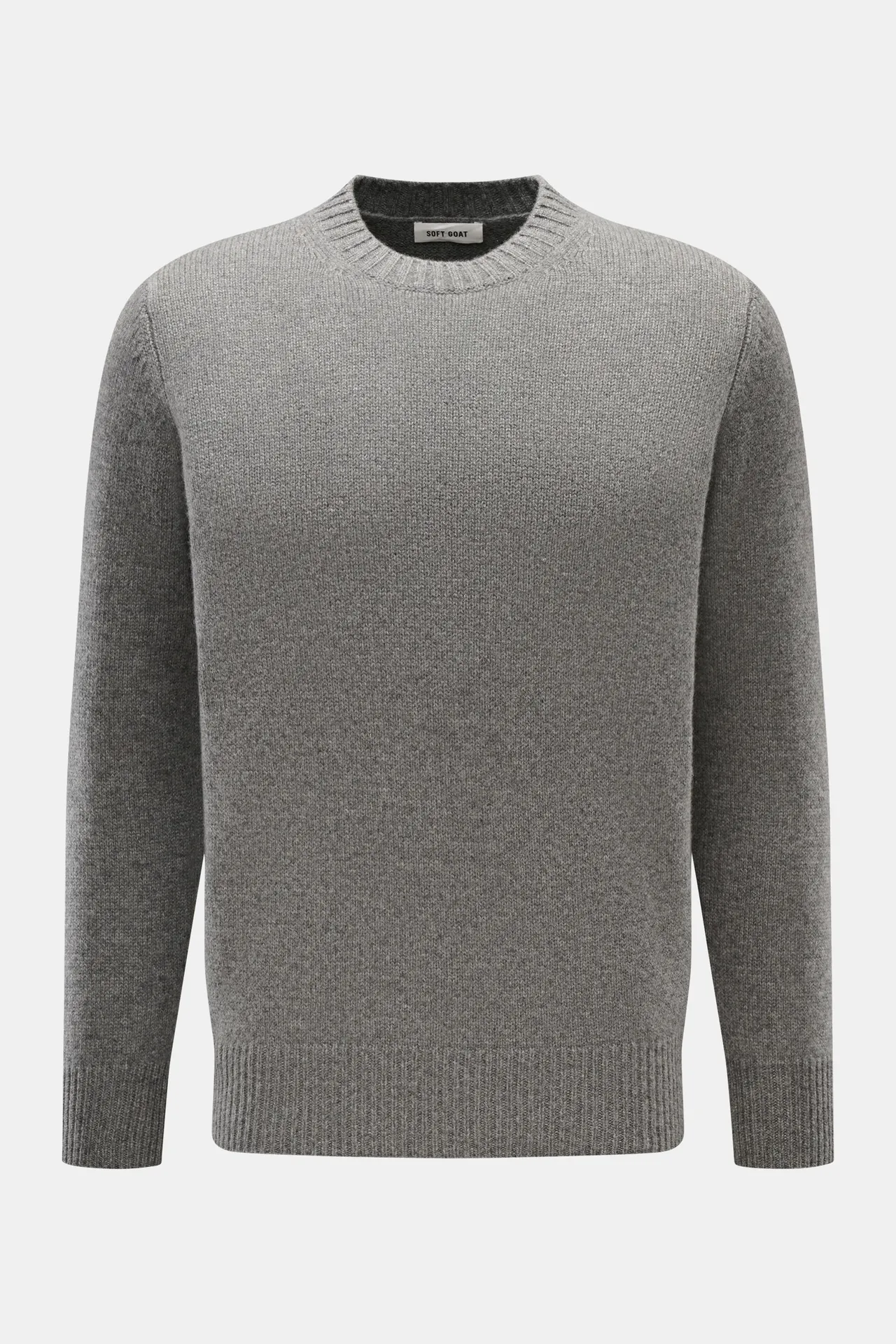 Soft Goat - Herren - Cashmere Rundhalspullover grau Soft Goat - Herren - Cashmere Rundhalspullover grau