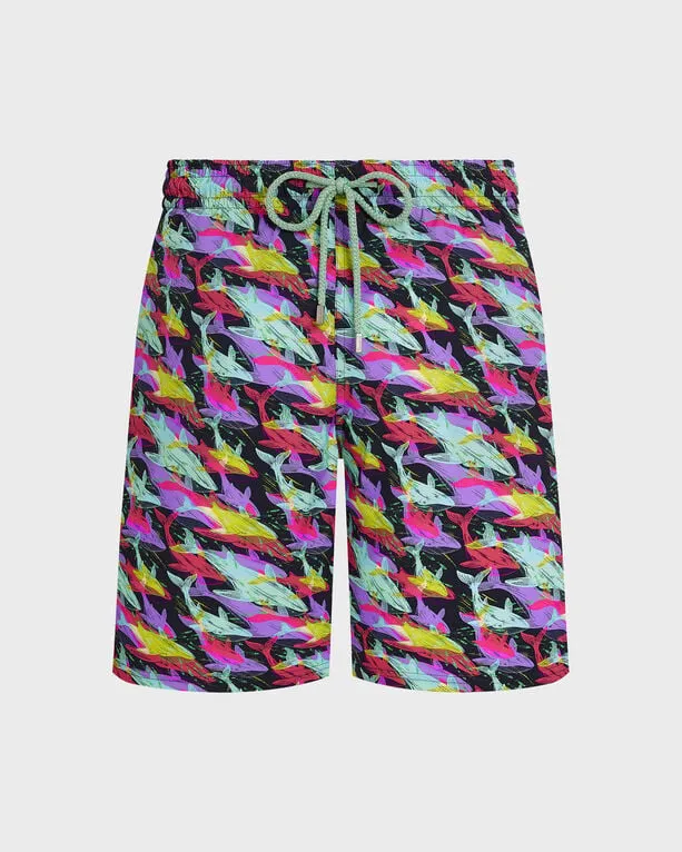 Vilebrequin - Lange Whales Offset Stretch-badeshorts Für Herren - Bademode - Okorise - Blau - Größe L Vilebrequin - Lange Whales Offset Stretch-badeshorts Für Herren - Bademode - Okorise - Blau - Größe L