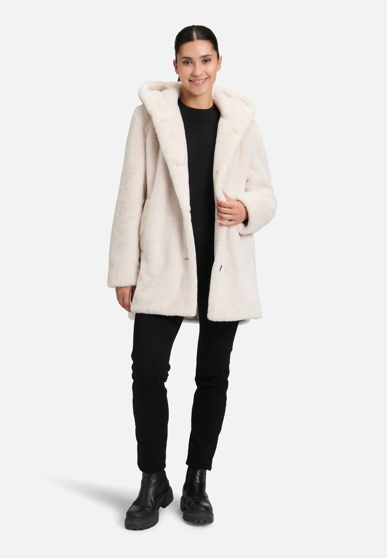 Plüschjacke mit Kapuze – Bild 2