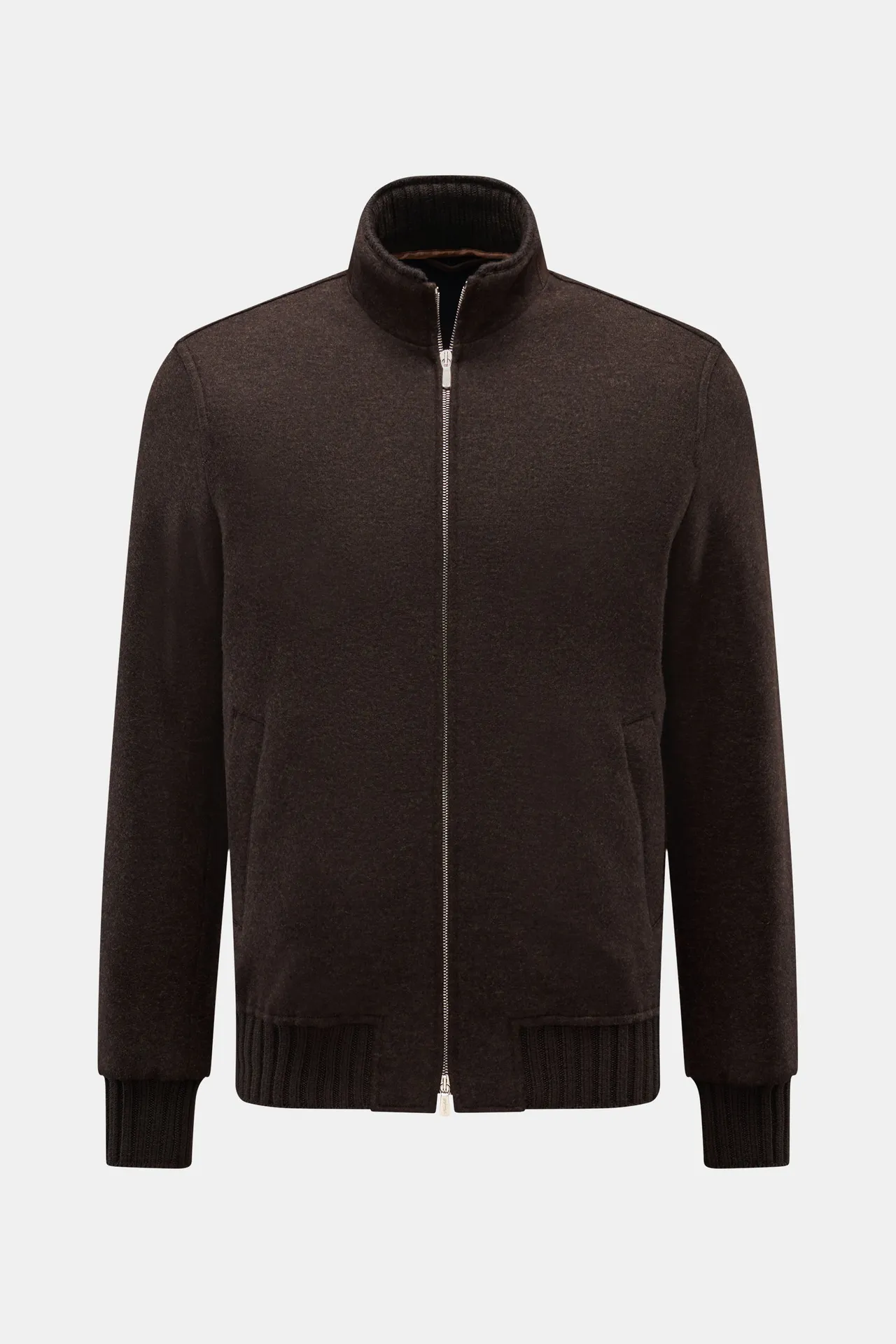 Mandelli - Herren - Jersey-Blouson dunkelbraun Mandelli - Herren - Jersey-Blouson dunkelbraun