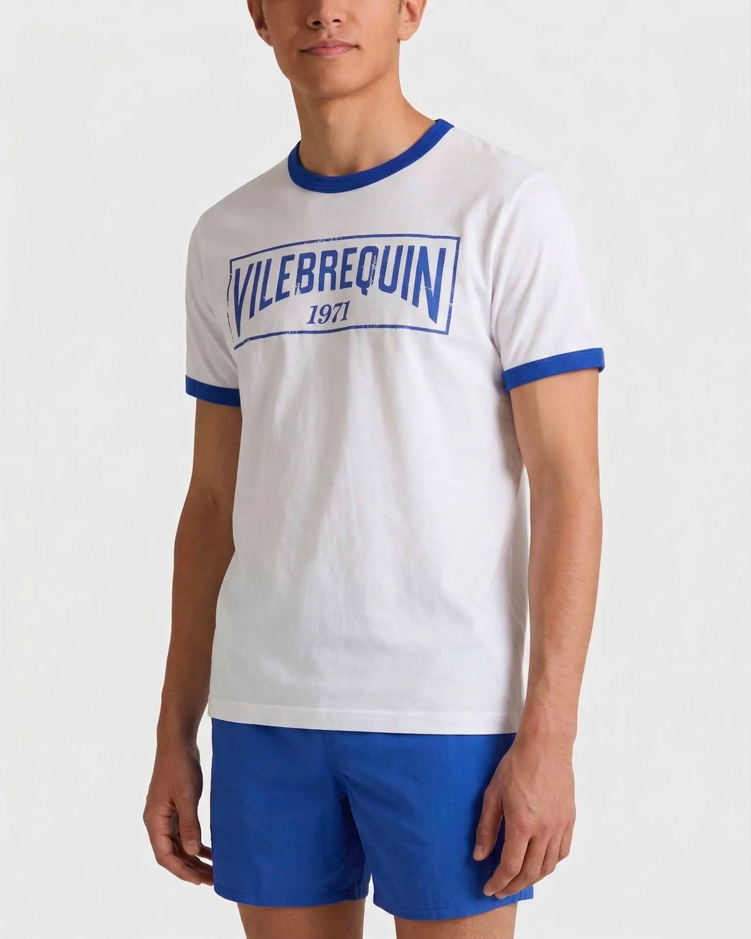 Vilebrequin - T-shirt Aus Leichtem Baumwolljersey Mit Zweifarbigem Logo Für Herren - T-shirt - Partisol - Blau - Größe S – Bild 3