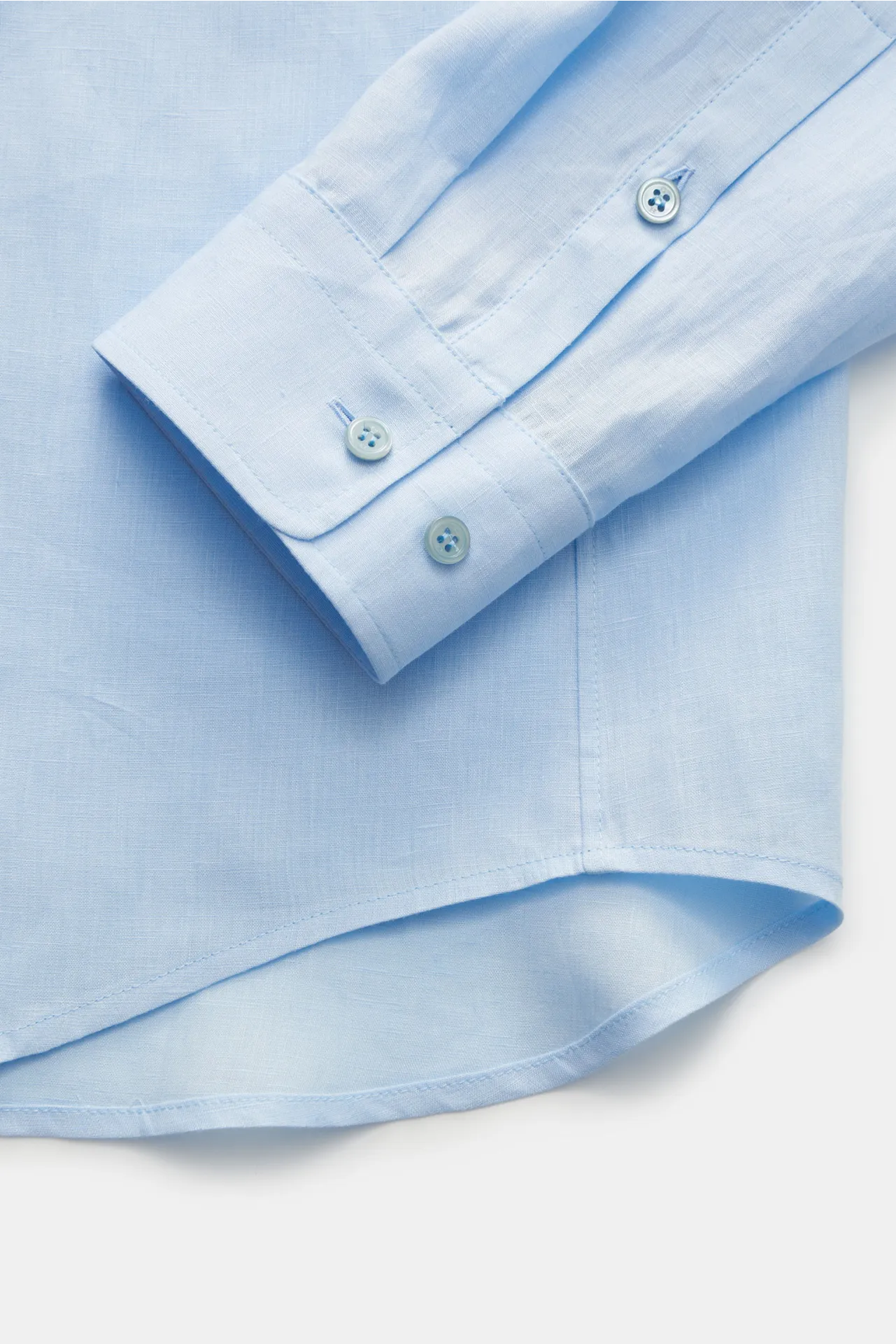 Gabriela Hearst - Herren - Leinenhemd 'Ollie' Grandad-Kragen hellblau – Bild 3