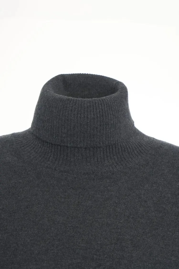Kangra - Relaxed Fit Turtleneck Sweater With Classic Knit D - Größe 52 - grau – Bild 3