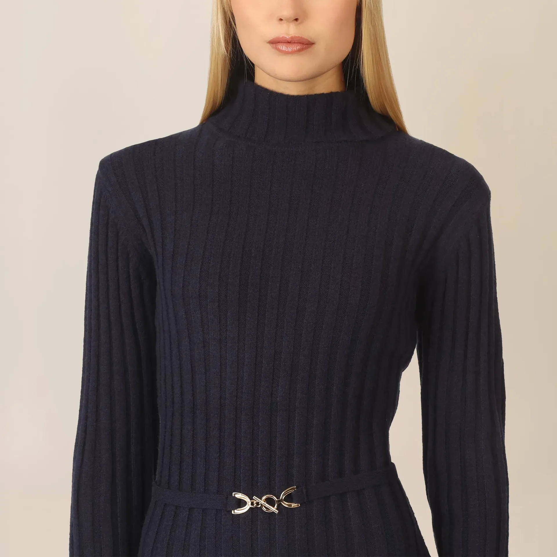 Apart - Midistrickkleid - Größe 36 - blau – Bild 3