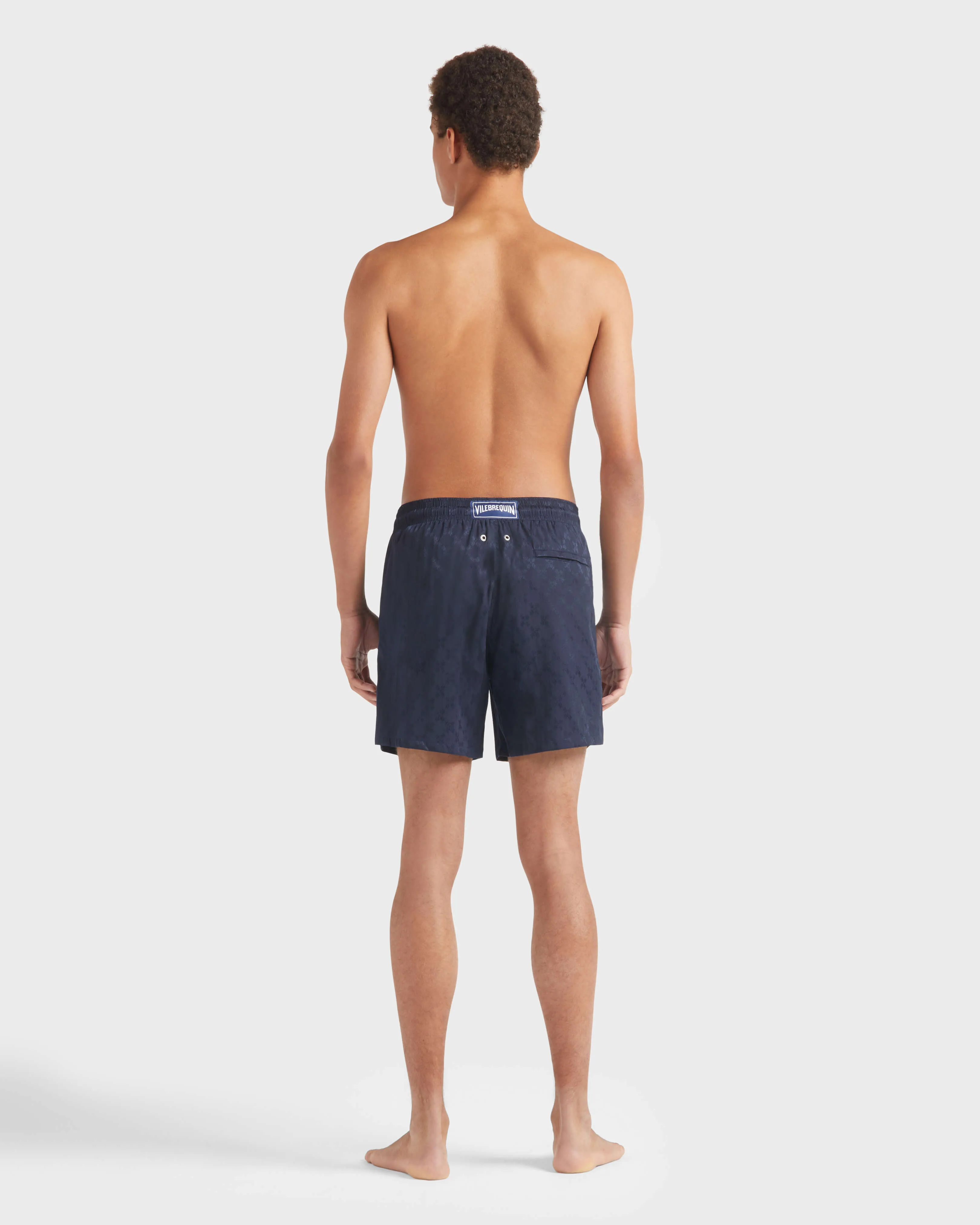 Vilebrequin - Turtle Monogram Jacquard Badeshorts Für Herren - Bademode - Moopea - Blau - Größe M – Bild 4