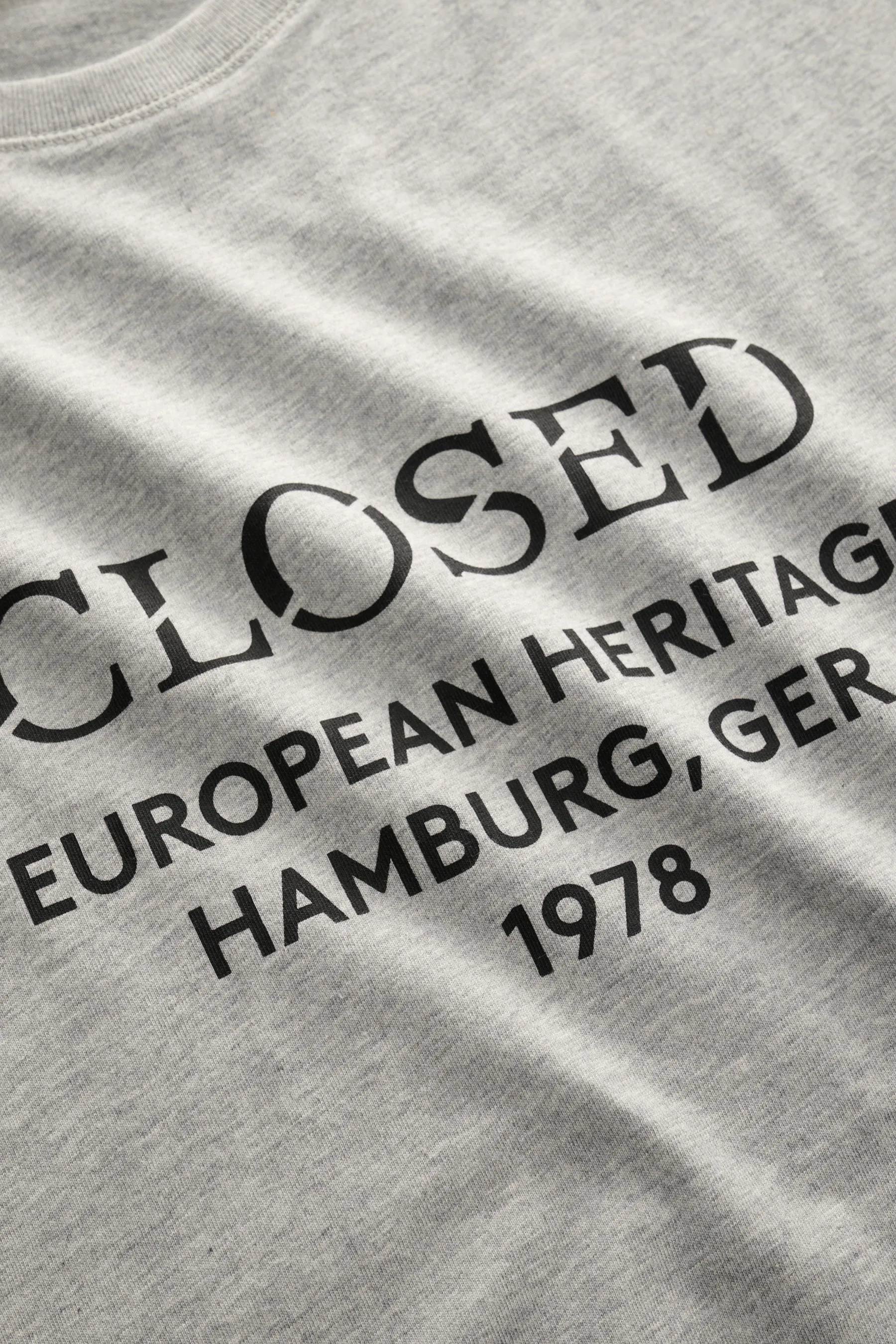 Closed - Herren - Rundhals-T-Shirt grau meliert – Bild 4