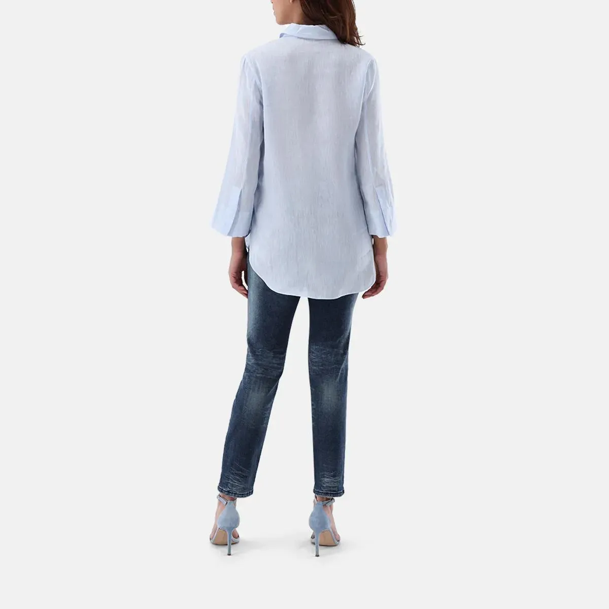 VAN LAACK - Bluse Modern Fit Uni - Größe 44 - blau – Bild 4