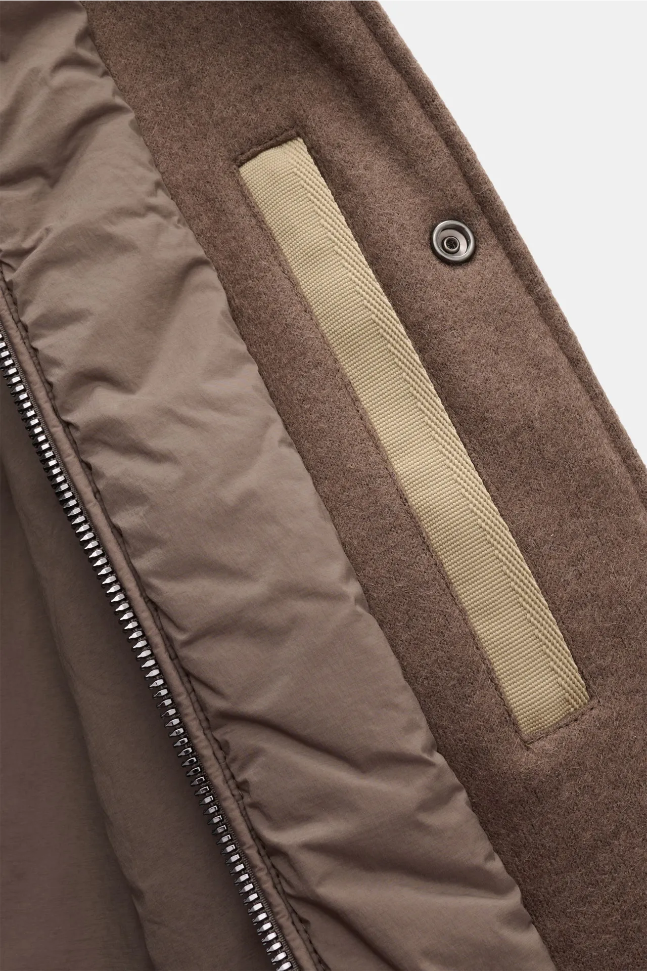 Woolrich - Herren - Jacke 'Knitted Wool Shirt Jacket' taupe – Bild 5