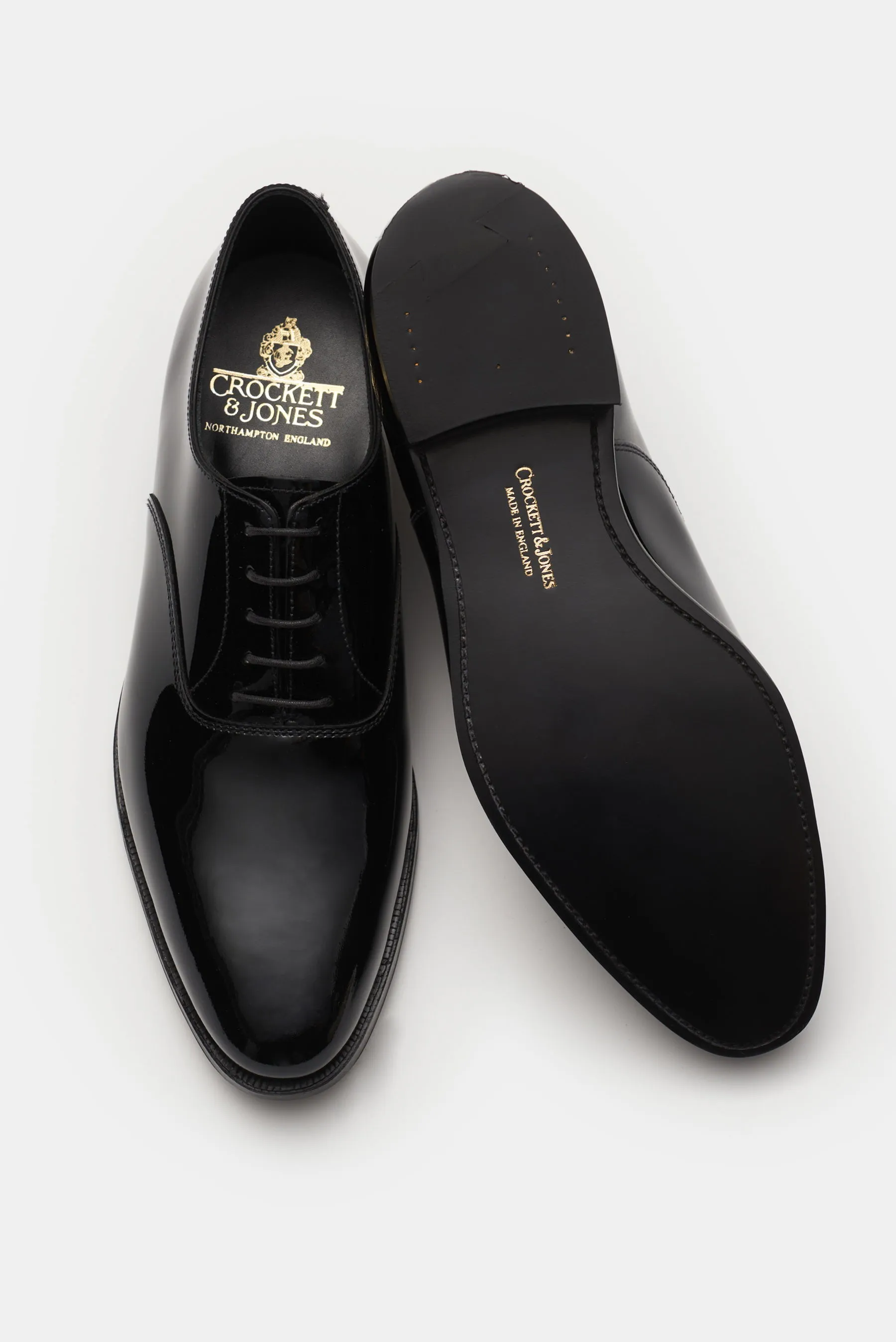 Crockett & Jones - Herren - Lackleder Oxford 'Overton' schwarz – Bild 2
