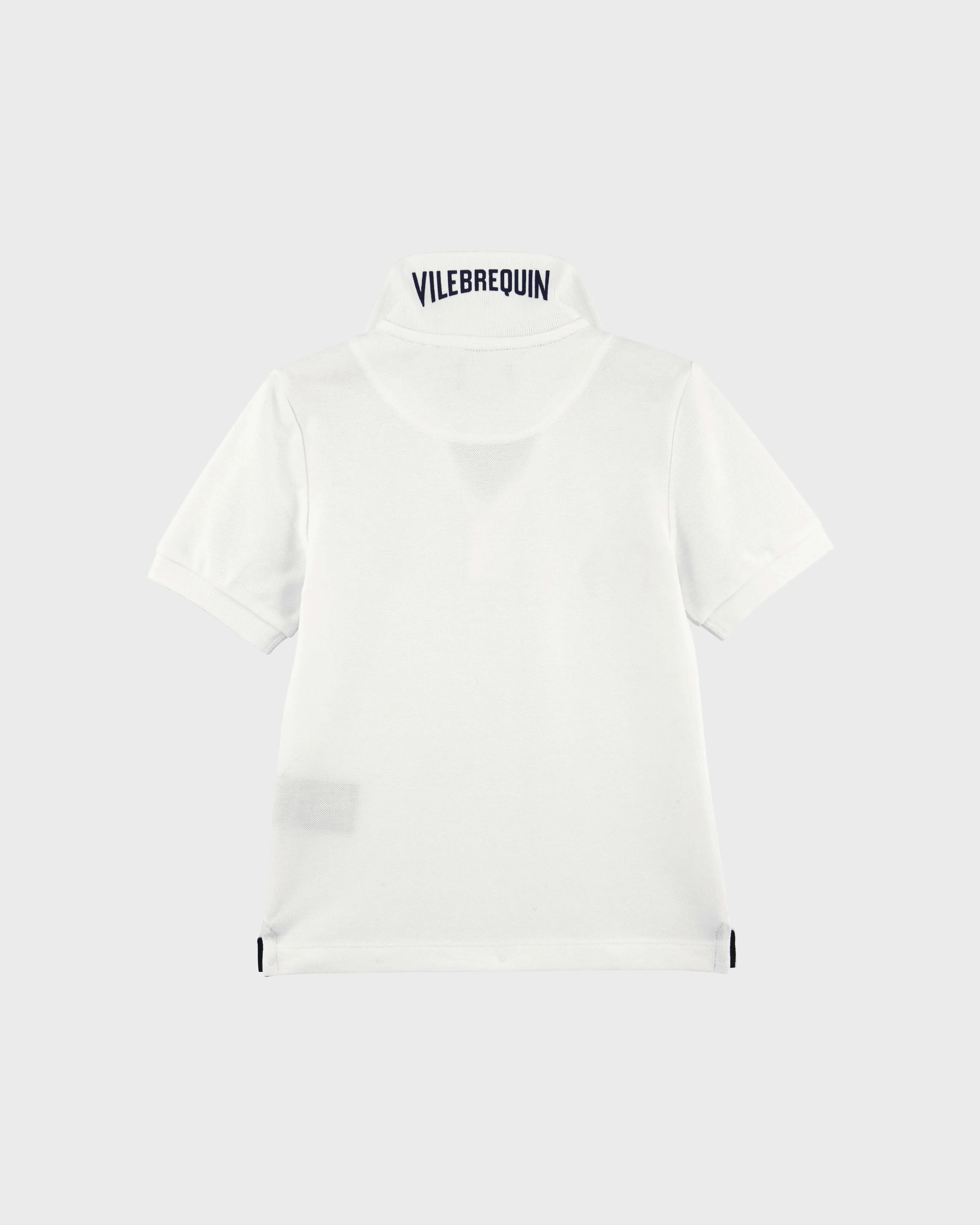 Vilebrequin - Solid Polohemd Aus Baumwollpikee Mit Changierendem Effekt Für Jungen - Polohemd - Pantin - Weiss - Größe 12 – Bild 2