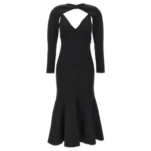 ROLAND MOURET - Stretch Knit Midi Dress - Größe 10 - schwarz ROLAND MOURET - Stretch Knit Midi Dress - Größe 10 - schwarz
