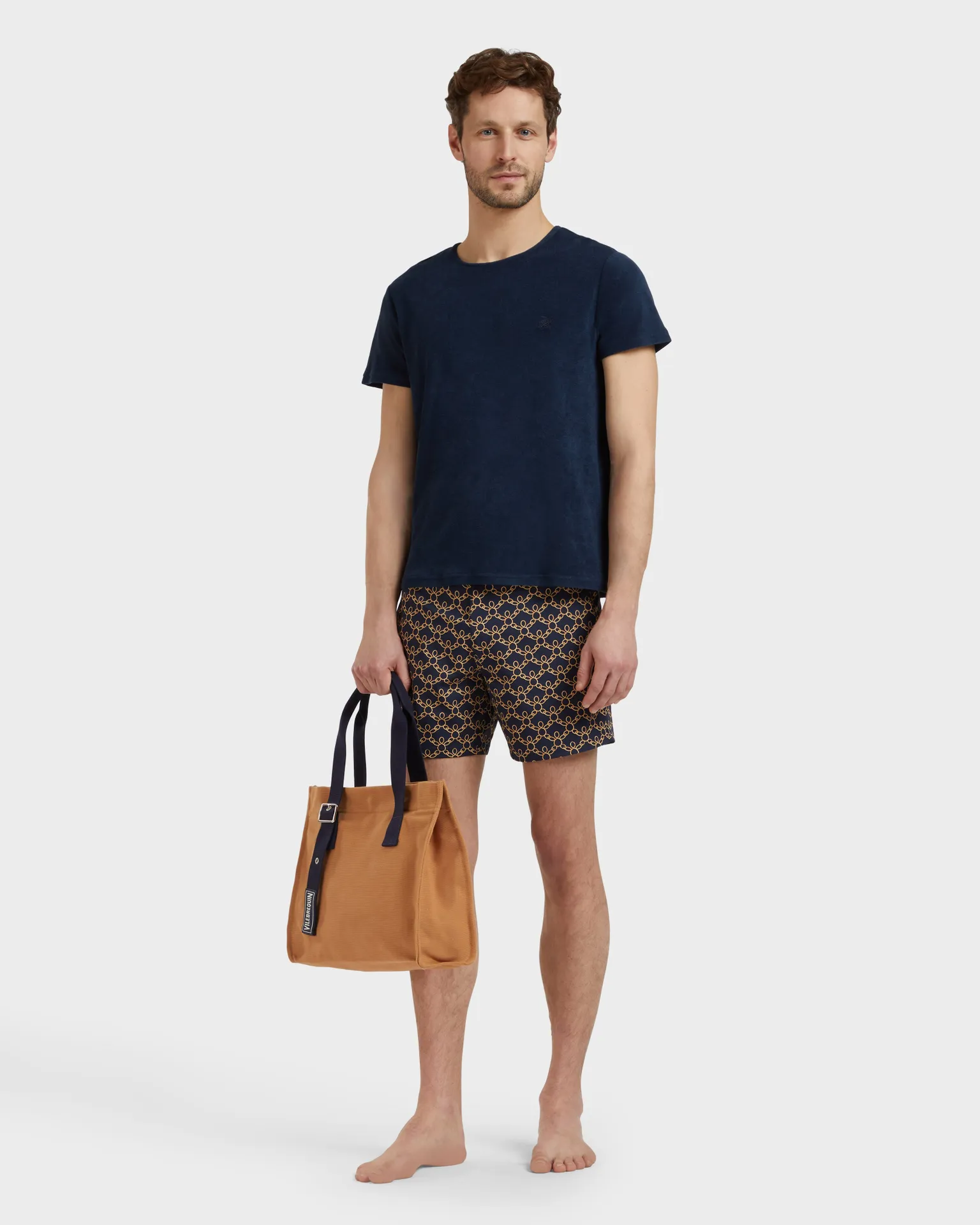 Vilebrequin - Kurze Turtles Chain Stretch-badeshorts Mit Flachem Bund Für Herren - Bademode - Menise - Blau - Größe XXXL – Bild 6
