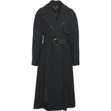 Guess - Coat with leather details - Größe 40 - schwarz Guess - Coat with leather details - Größe 40 - schwarz
