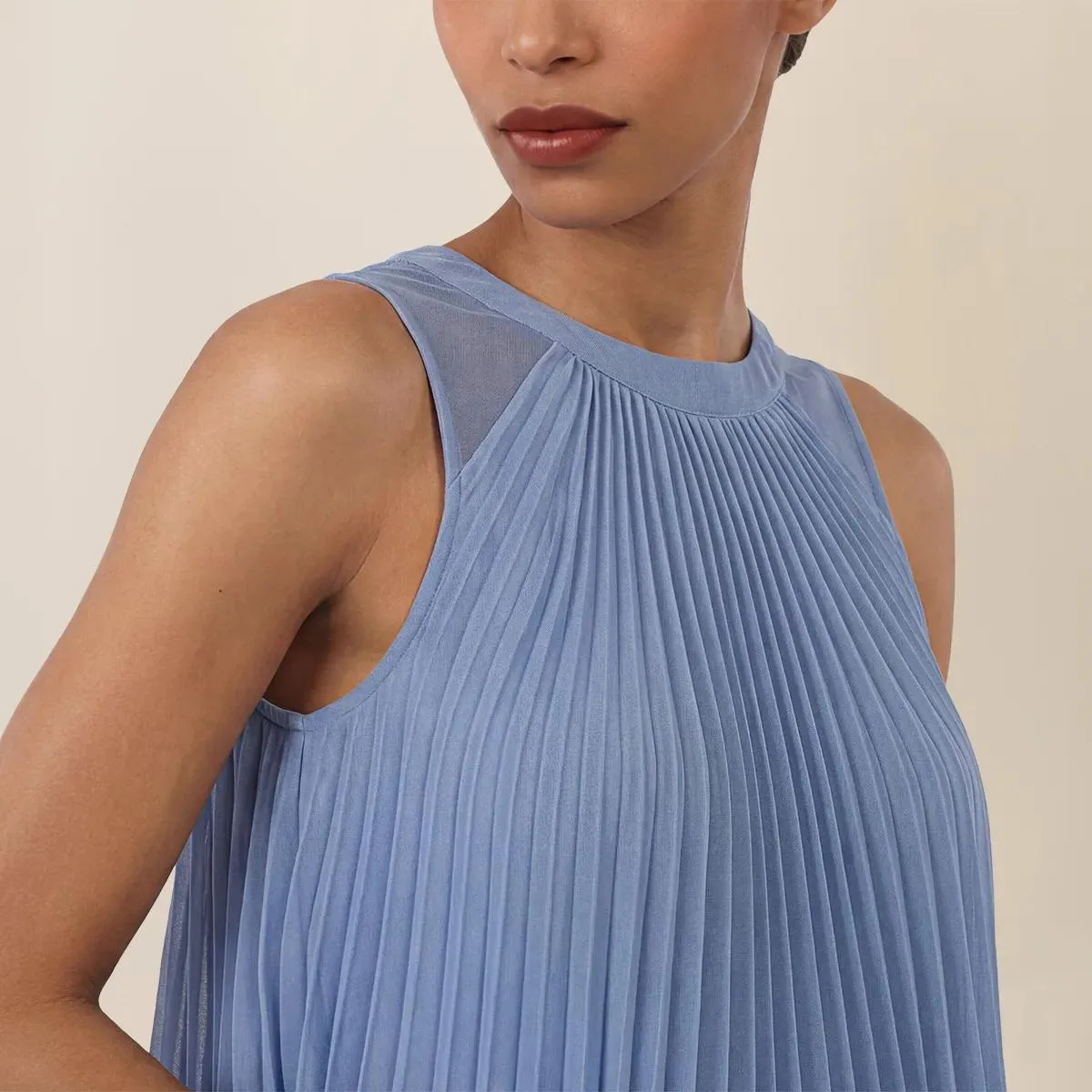 Apart - Langes Chiffonkleid - Größe 34 - blau – Bild 3