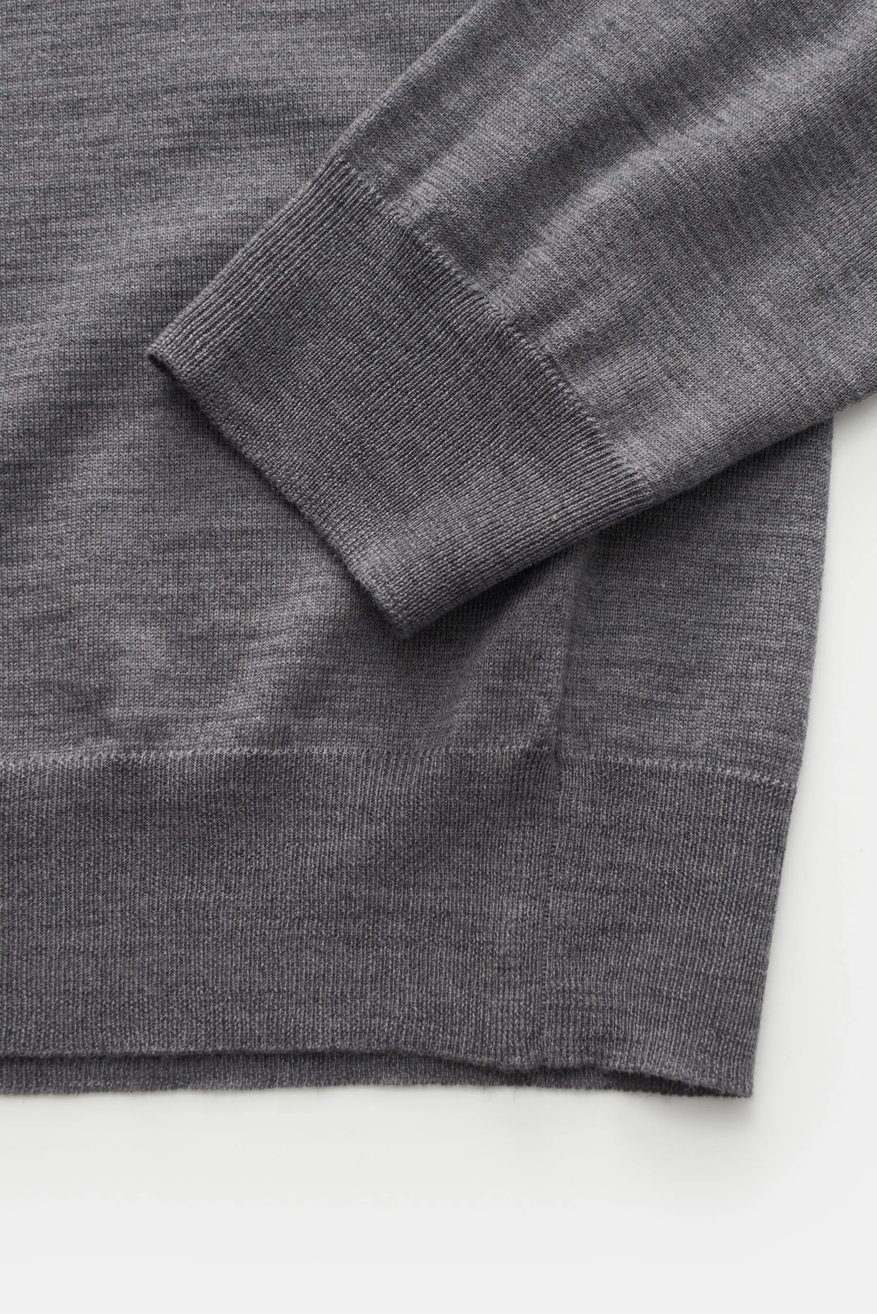 BRAUN Hamburg Essentials - Herren - Merino Feinstrick-Pullover grau – Bild 4