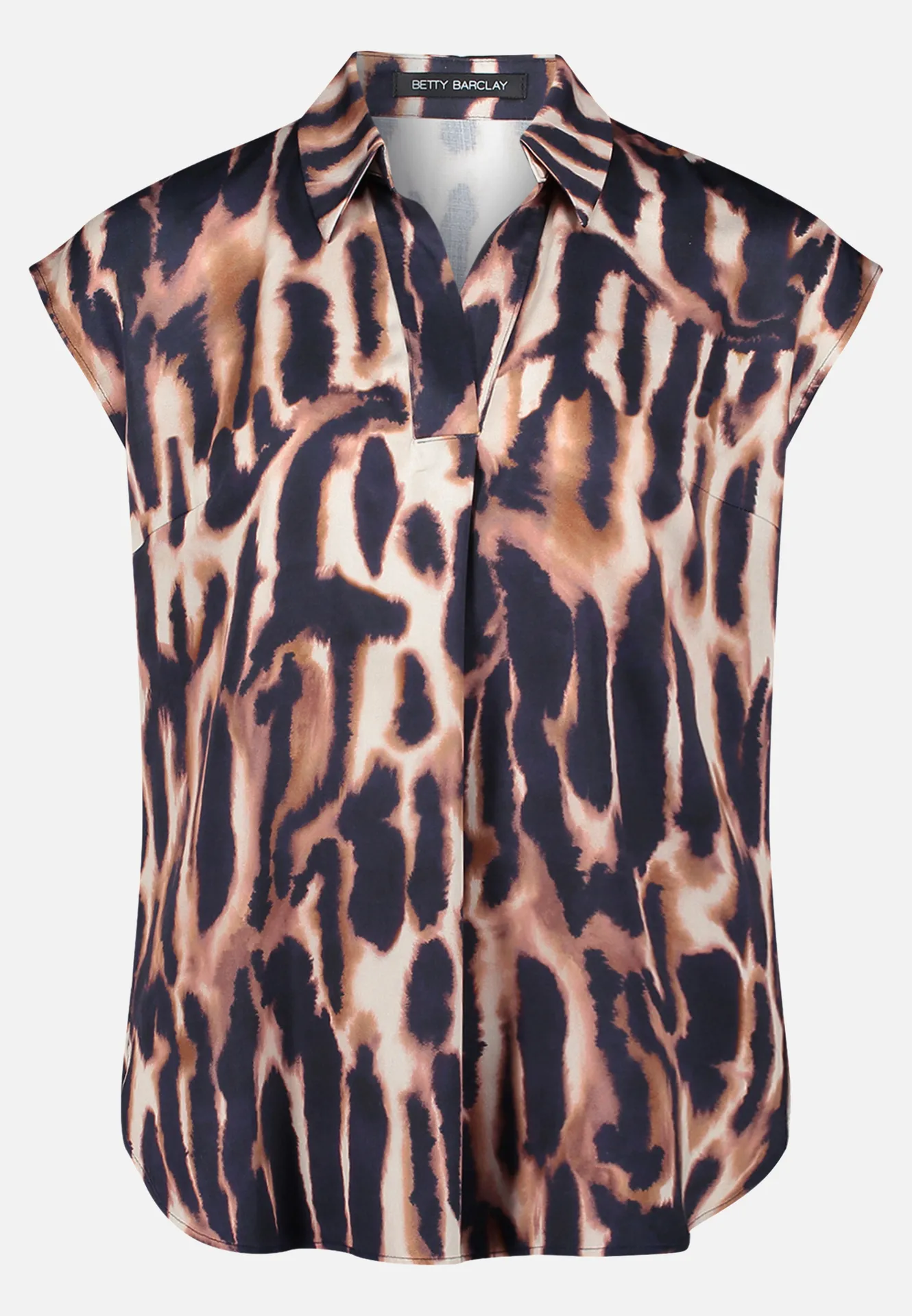 Satin-Bluse mit Kragen – Bild 3