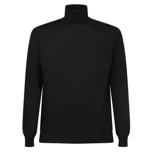 Dell%27oglio - High Neck Black Knit Pullover - Größe 50 - schwarz Dell%27oglio - High Neck Black Knit Pullover - Größe 50 - schwarz