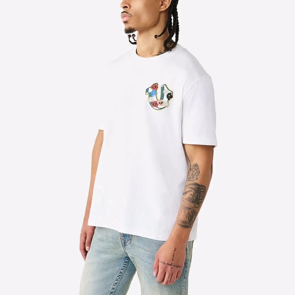 True Religion - T-Shirt GARDEN - Größe XXL - weiß – Bild 4