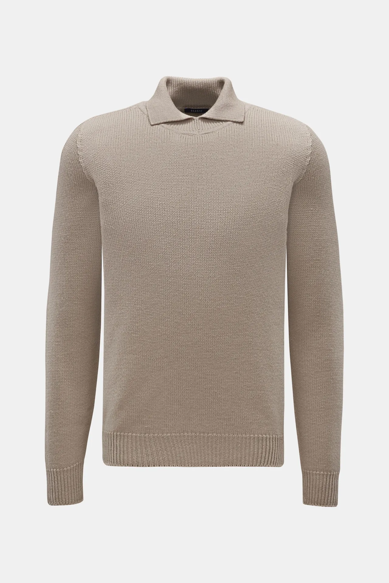 04651/ A trip in a bag - Herren - Pullover %27Foggy Mock%27 taupe 04651/ A trip in a bag - Herren - Pullover %27Foggy Mock%27 taupe