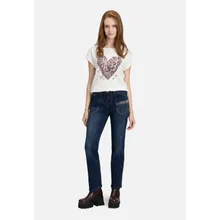 Regular Fit-Jeans mit Strass