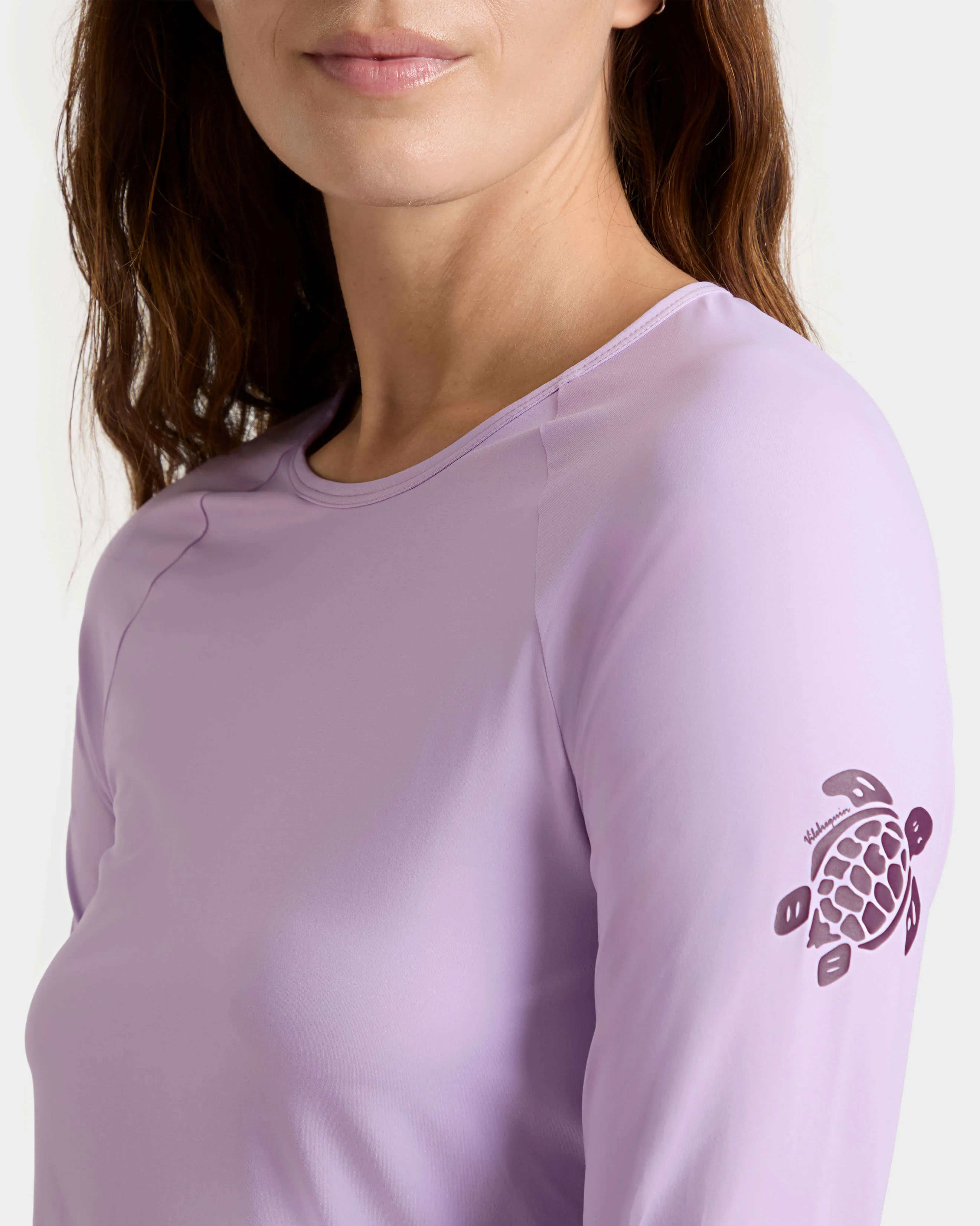 Vilebrequin - Langärmeliger Top Solid Rashguard Für Damen - Rashguard - Fly-out - Violett - Größe L – Bild 5