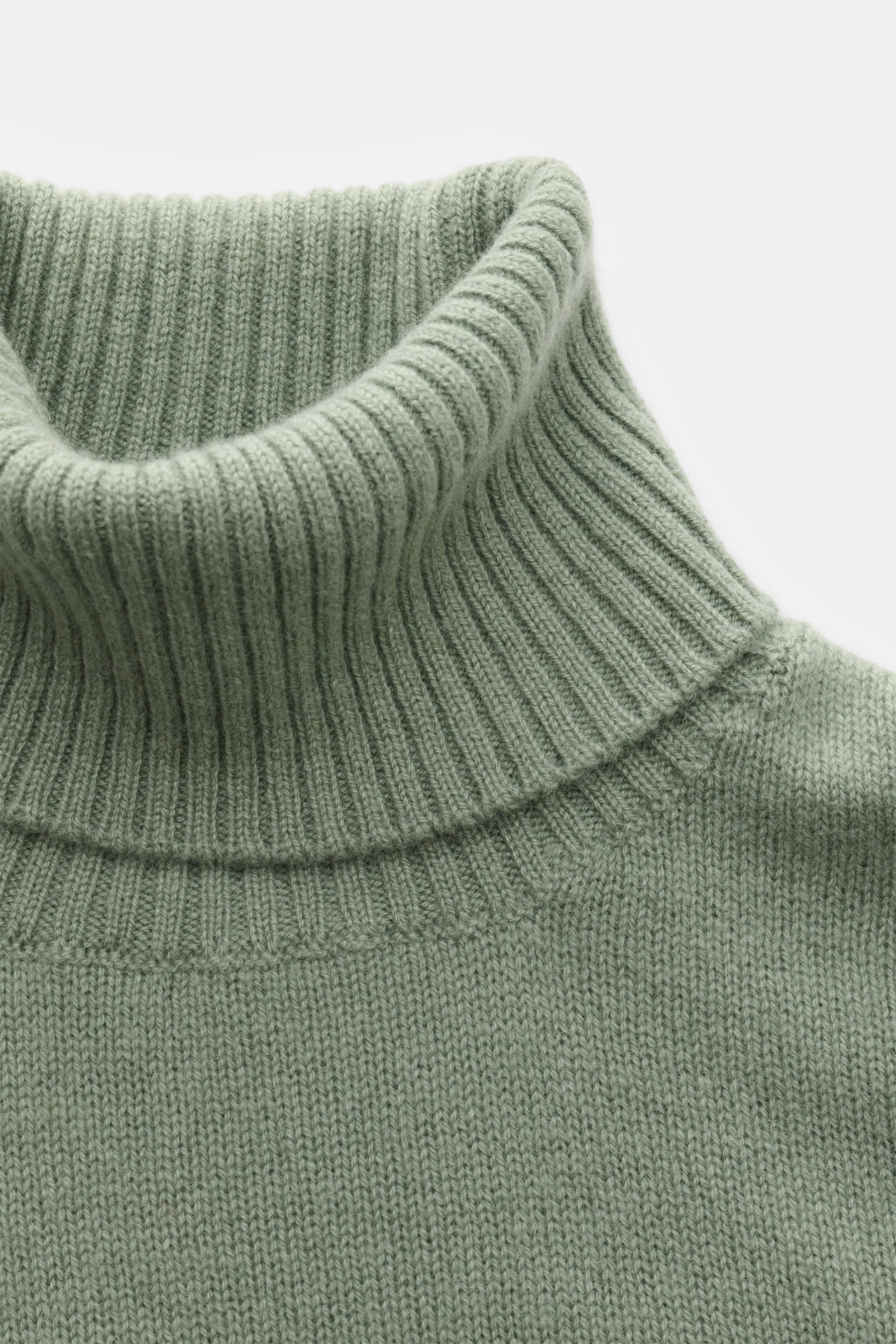 04651/ A trip in a bag - Herren - Cashmere Rollkragenpullover graugrün – Bild 2