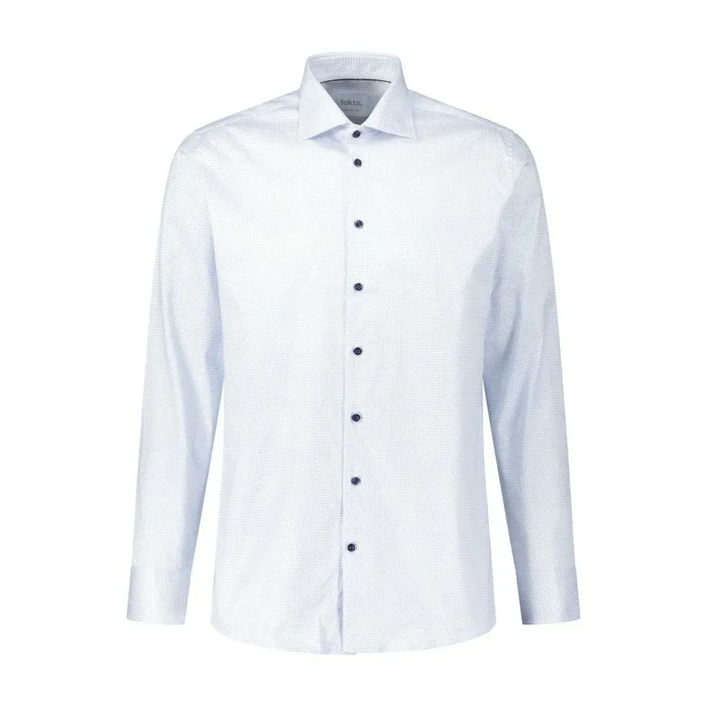 fakts - Modern Fit Hemd mit Muster - Größe 39 - blau fakts - Modern Fit Hemd mit Muster - Größe 39 - blau